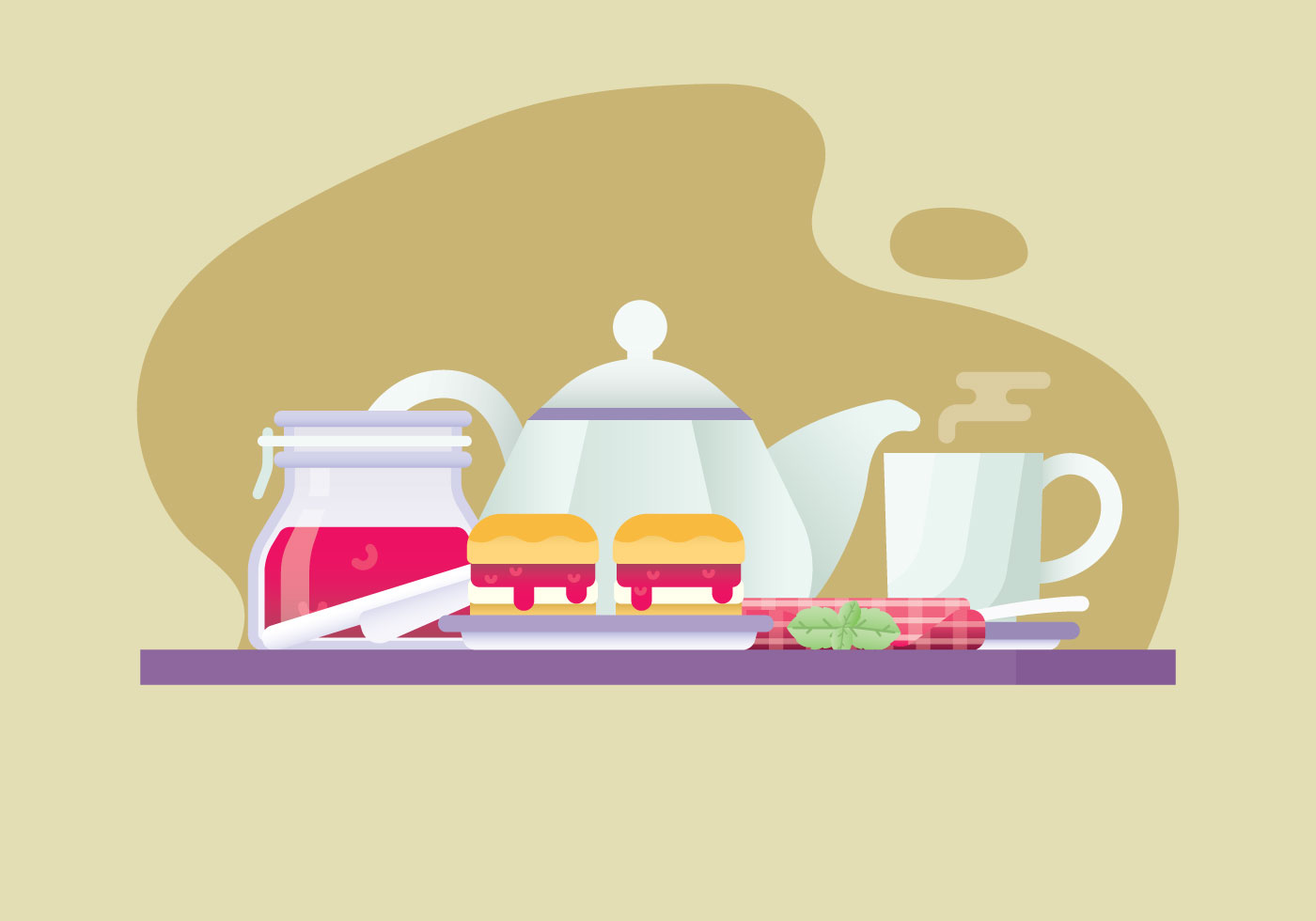 Afternoon Tea Vector Art, Icon, and Graphics for Free Download