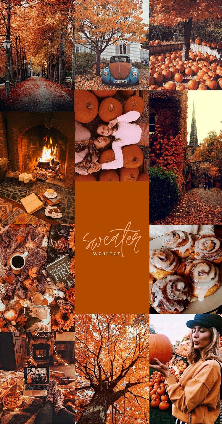 Autumn Collage Wallpaper, Sweater Weather