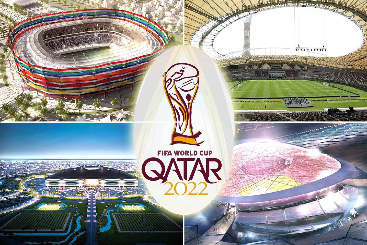 Download Qatar Venues Collage Fifa World Cup 2022 Wallpaper