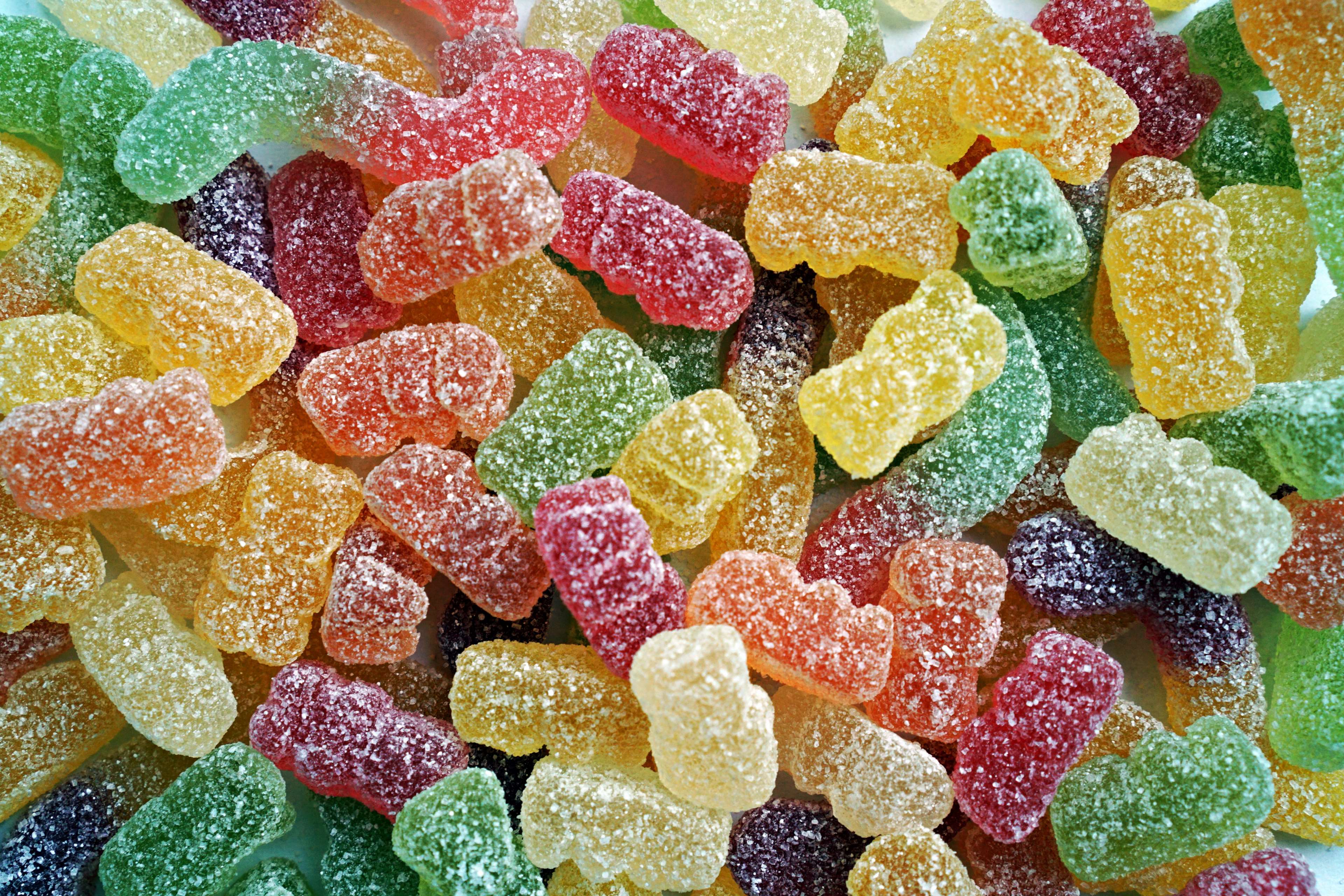 candy, colorful, eating, jelly, jelly beans, rubber, sour, sugar, sweet, sweetness, sweets, teddy bear, the background, wallpaper 4k wallpaper Gallery HD Wallpaper