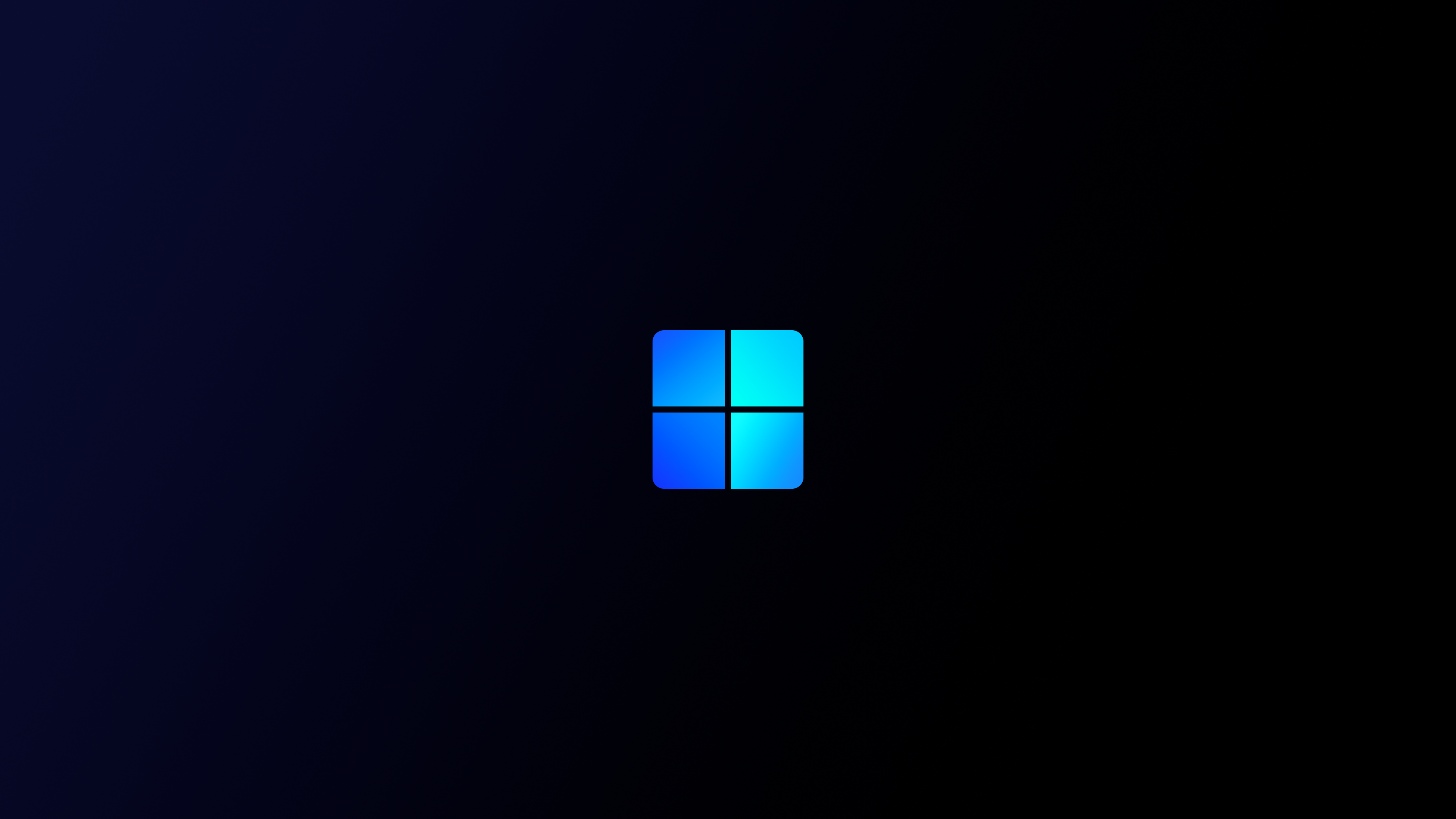 Windows 11 Microsoft Windows Logo Dark Gradient Simple Background Black Background Wallpaper:3840x2160
