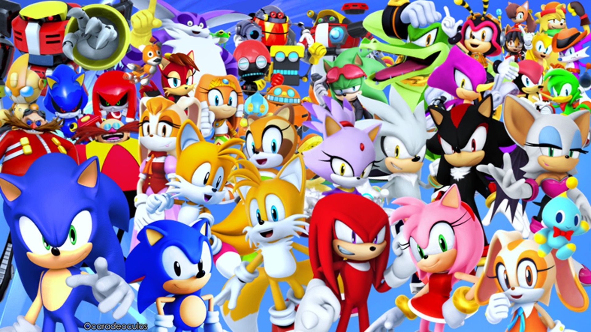 Sonic The Hedgehog And Friends Wallpaper By Sonicthehedgehogbg Sonic 