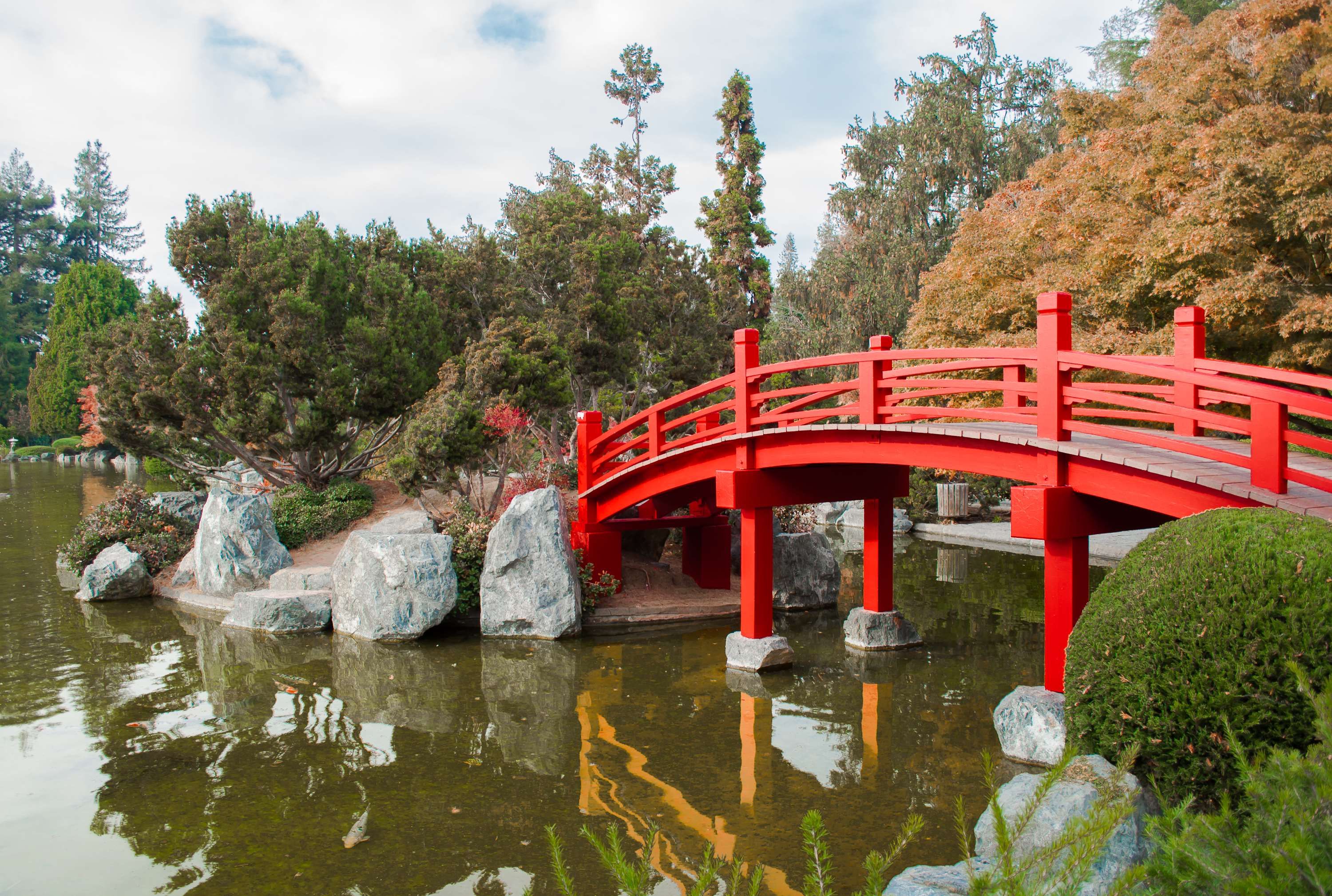 bridge #japanese garden #red. Japanese garden design, Japanese style garden, Japanese garden