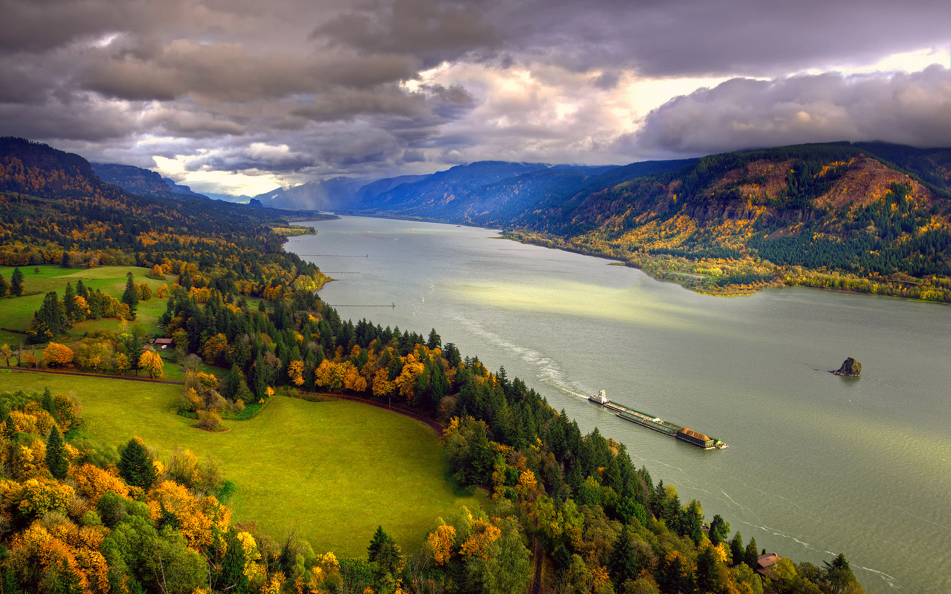 north, America, River, Columbia, Fall, November, Sky, Clouds, Coast, Autumn Wallpaper HD / Desktop and Mobile Background