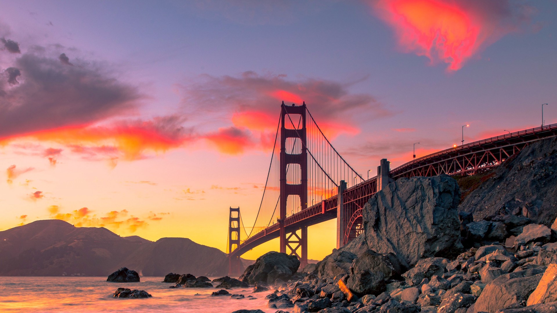 Wallpaper Golden Gate Bridge, San Francisco, USA, autumn, 4K, Travel