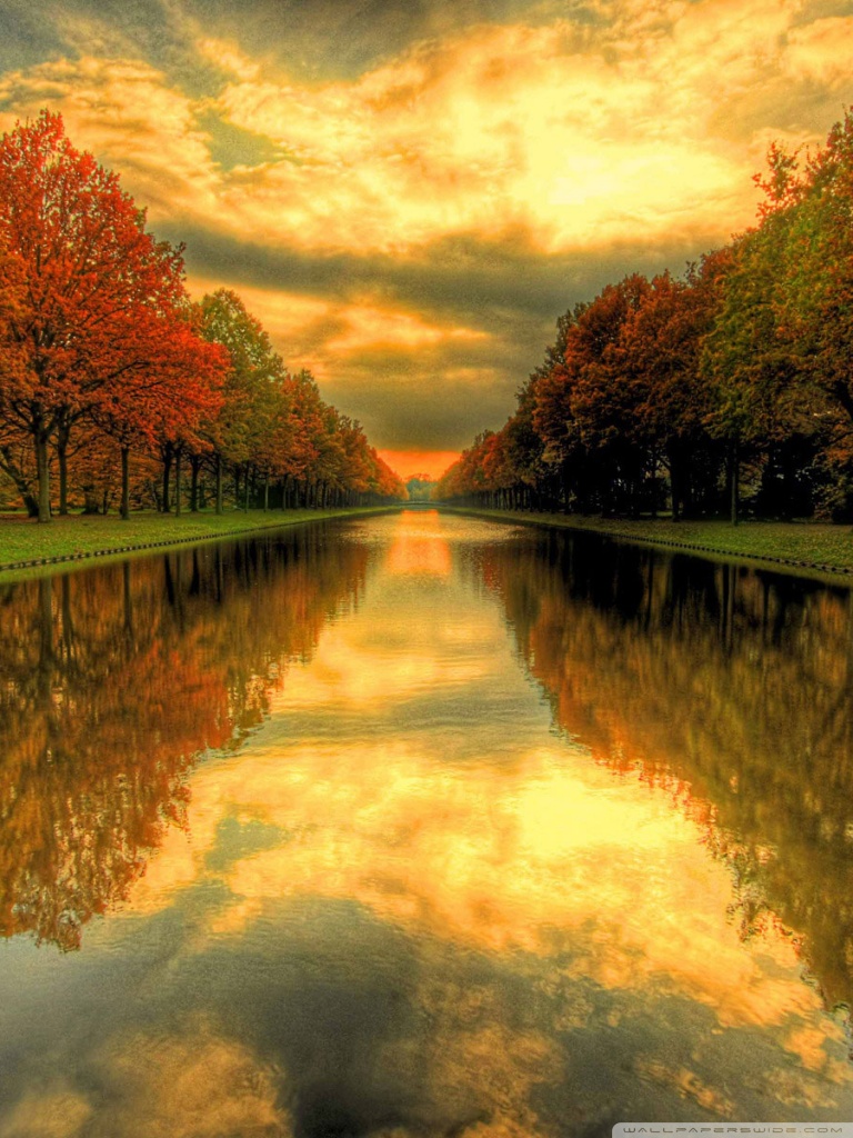 Autumn River Ultra HD Desktop Background Wallpaper for 4K UHD TV, Tablet