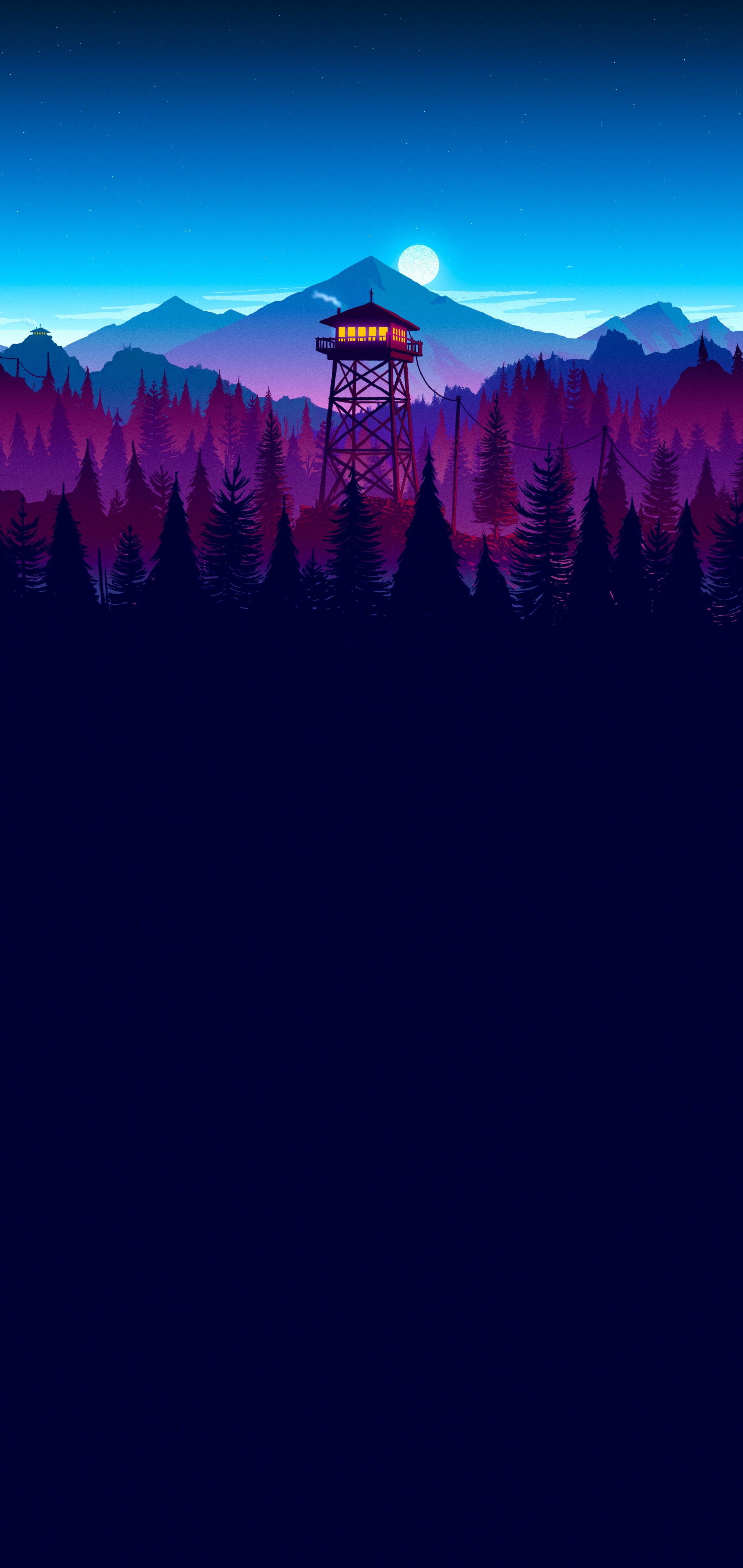 Set of Firewatch wallpaper with lots of free space for your notifications or homescreen icons! Perfect size for Sbut will probally look good on any phone. (1819 x 3840)