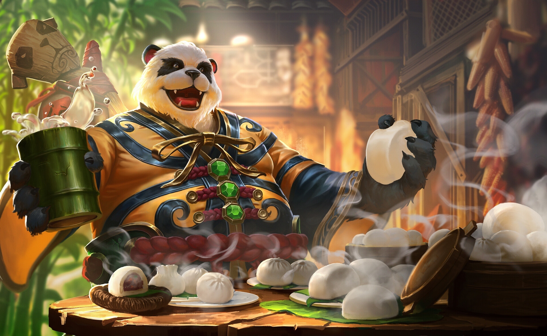 Wallpaper Moba Games, Panda, Artwork, Arena Of Valor, Realm Of Valor, Zuka:1920x1181