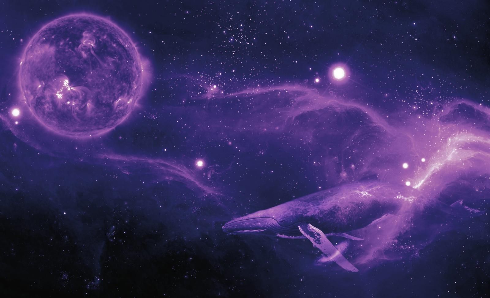 Space Whale [OC][1600x974]. Space whale, Dark wallpaper, Wallpaper