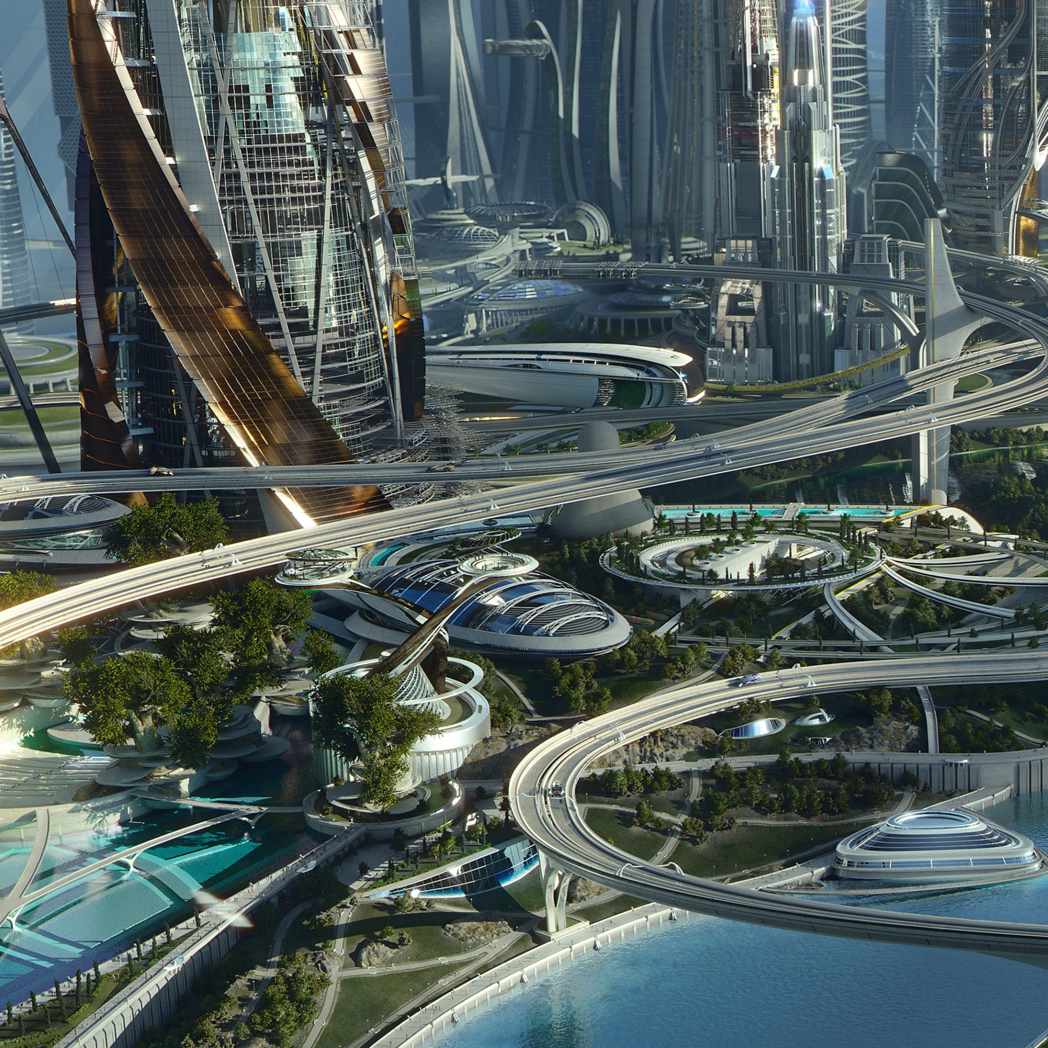 Future Utopia City. Futuristic city, City wallpaper, Future city