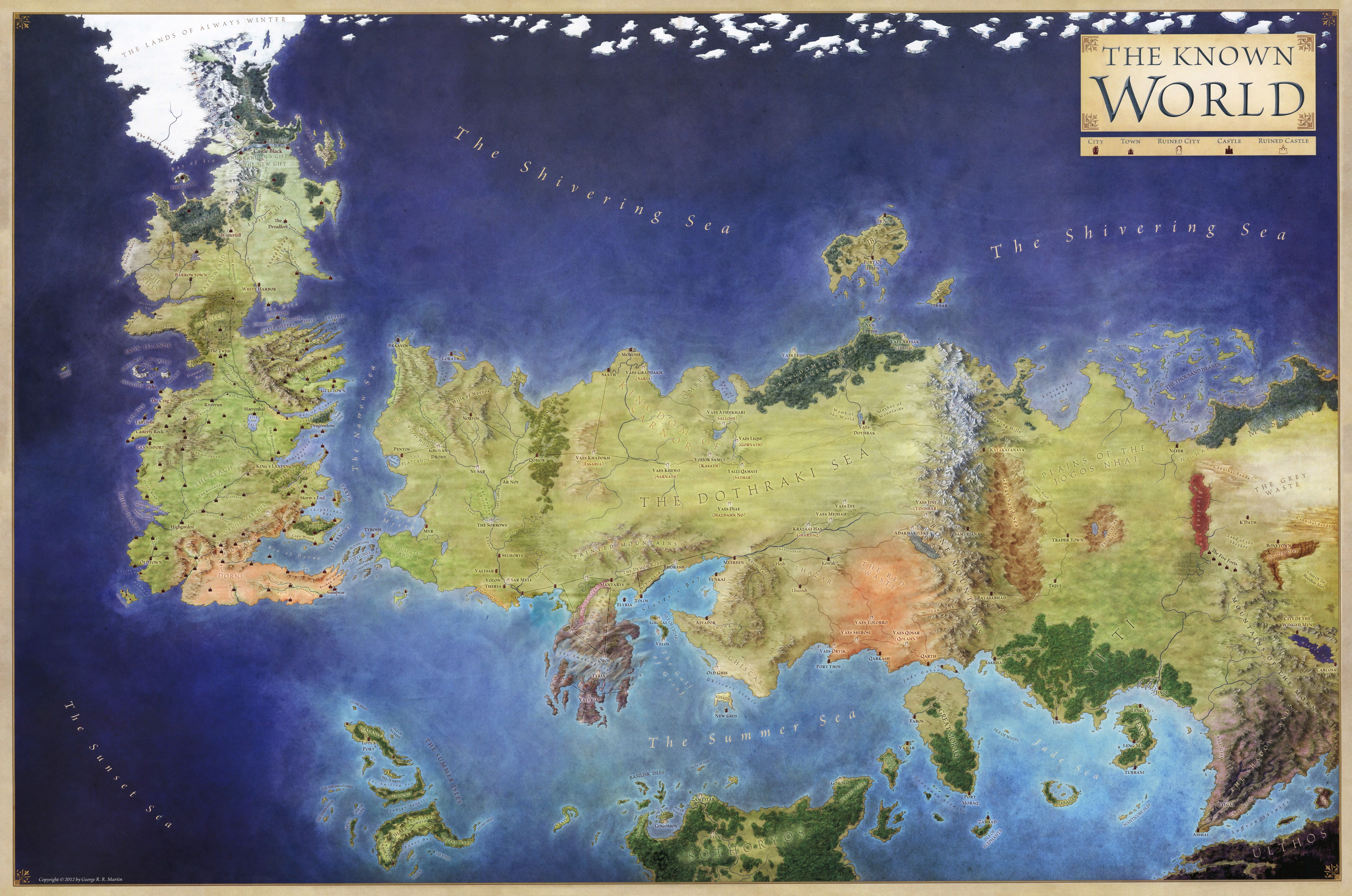world map illustration #Westeros #backgound A Song of Ice and Fire Game of Thrones #world #map K #wallpa. Juego de tronos, Mapas ilustrados, Lugares de fantasía