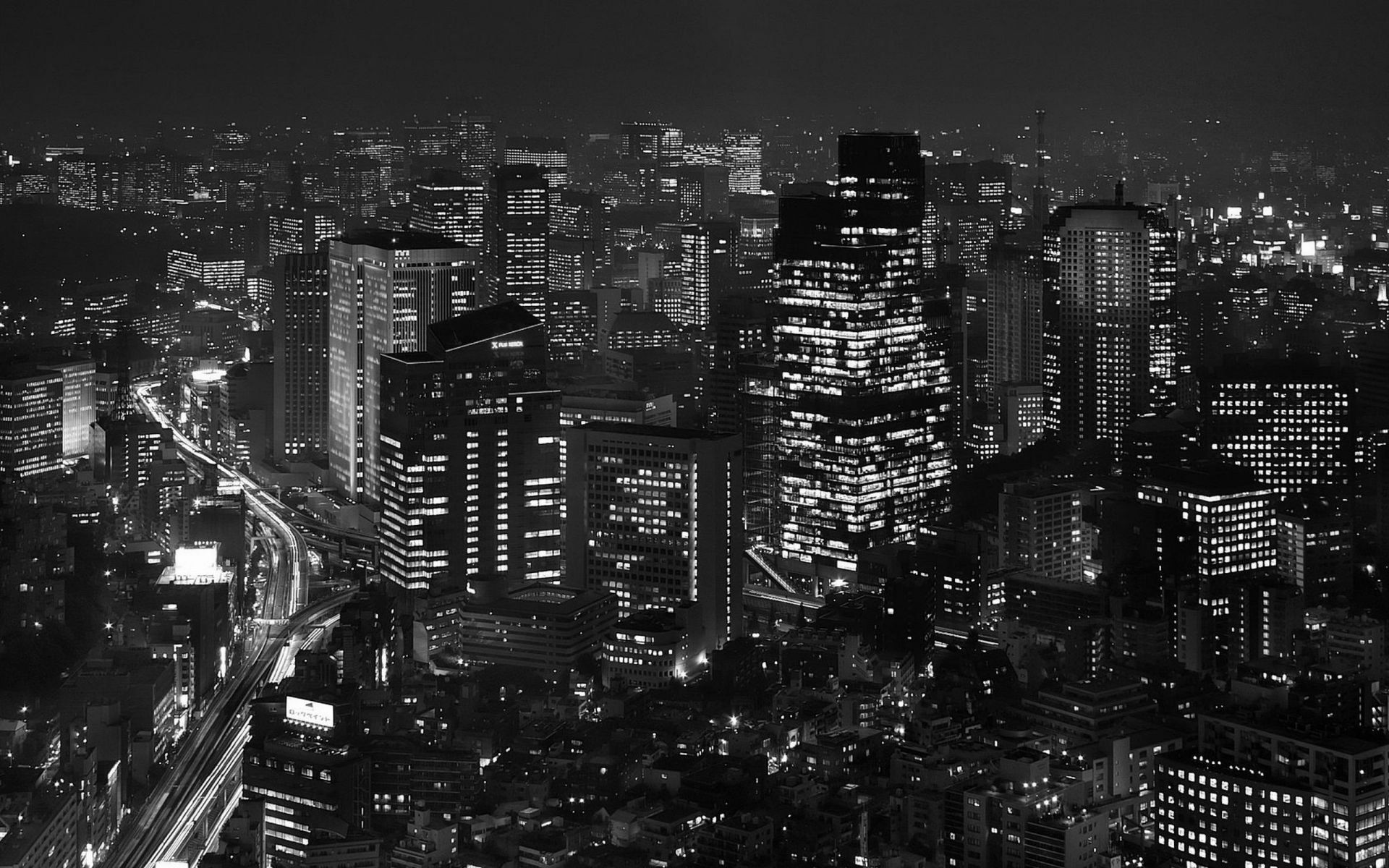 Tokyo Black and White Wallpaper