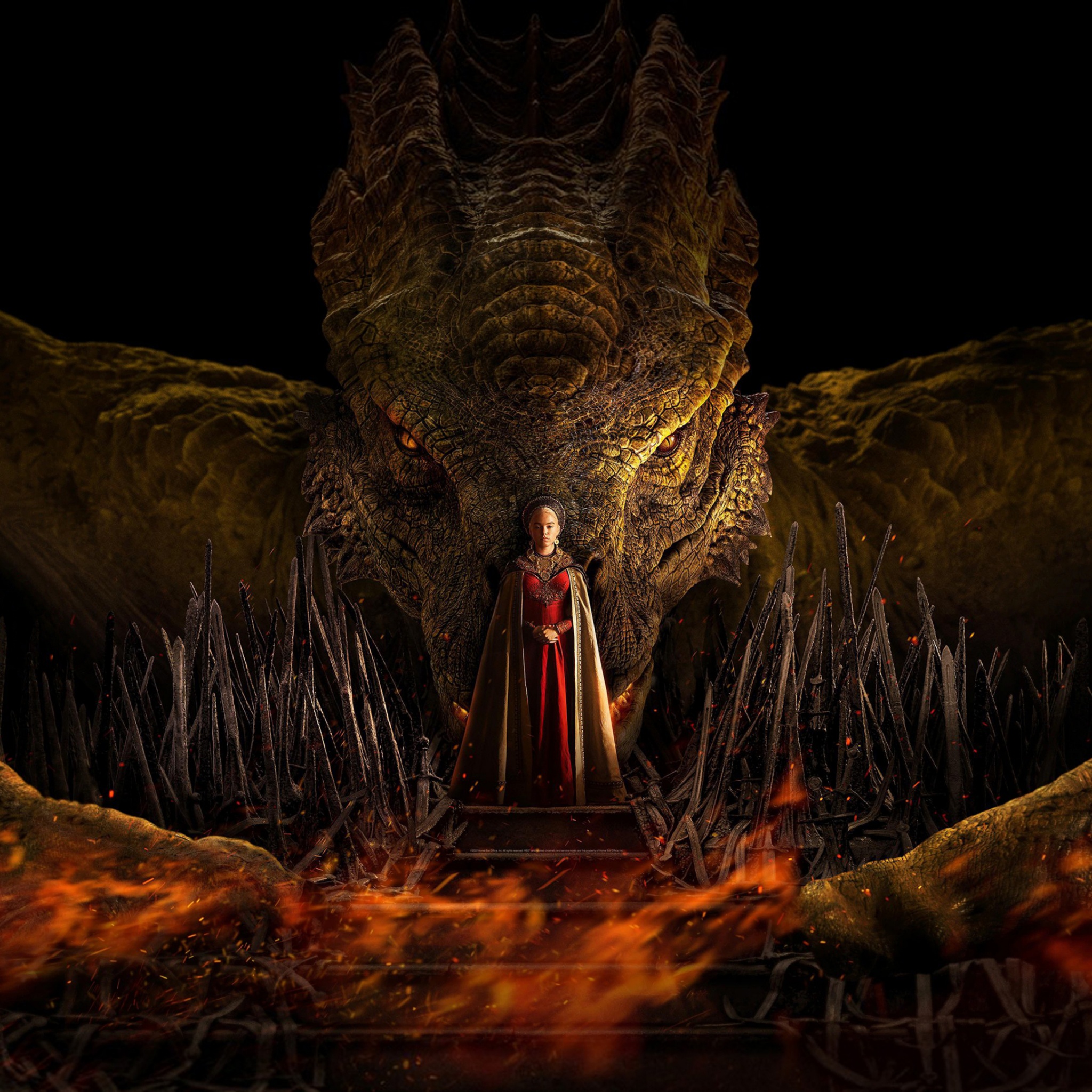 House of the Dragon Wallpaper 4K, Syrax, Rhaenyra Targaryen's dragon, Movies