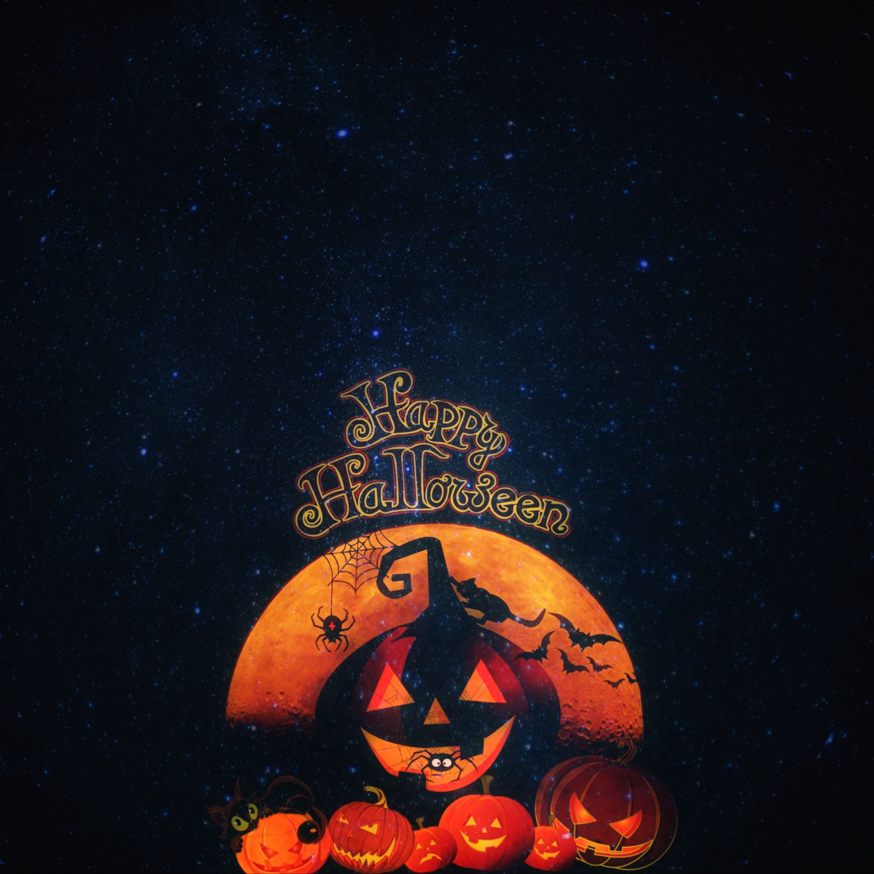 Download wallpaper 2780x2780 halloween, pumpkin, autumn, cat, holiday ipad air, ipad air 2, ipad 3, ipad 4, ipad mini 2, ipad mini 3, ipad mini 4, ipad pro 9.7 for parallax HD background