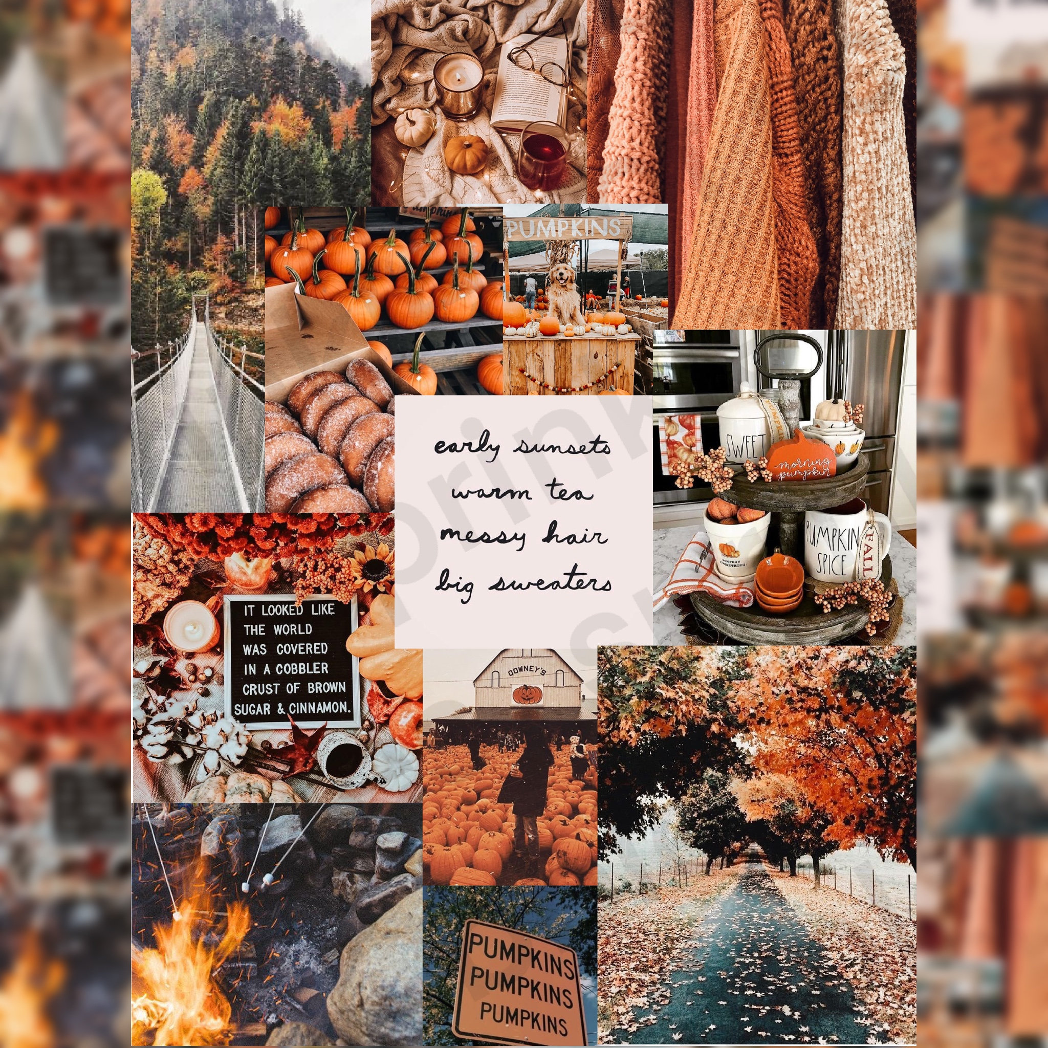 Fall Collage iPad Wallpaper / Lock Screen / Home Screen