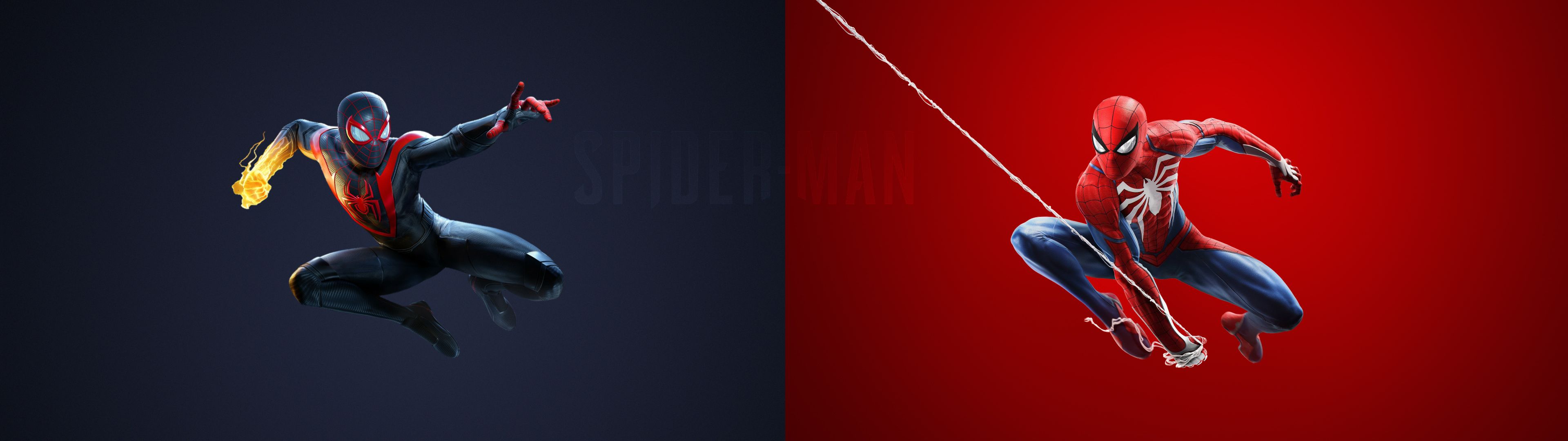 Dual Monitor Spiderman X Miles Morales PS5 Wallpaper (3840x1080). Dual monitor wallpaper, Active wallpaper, Wallpaper