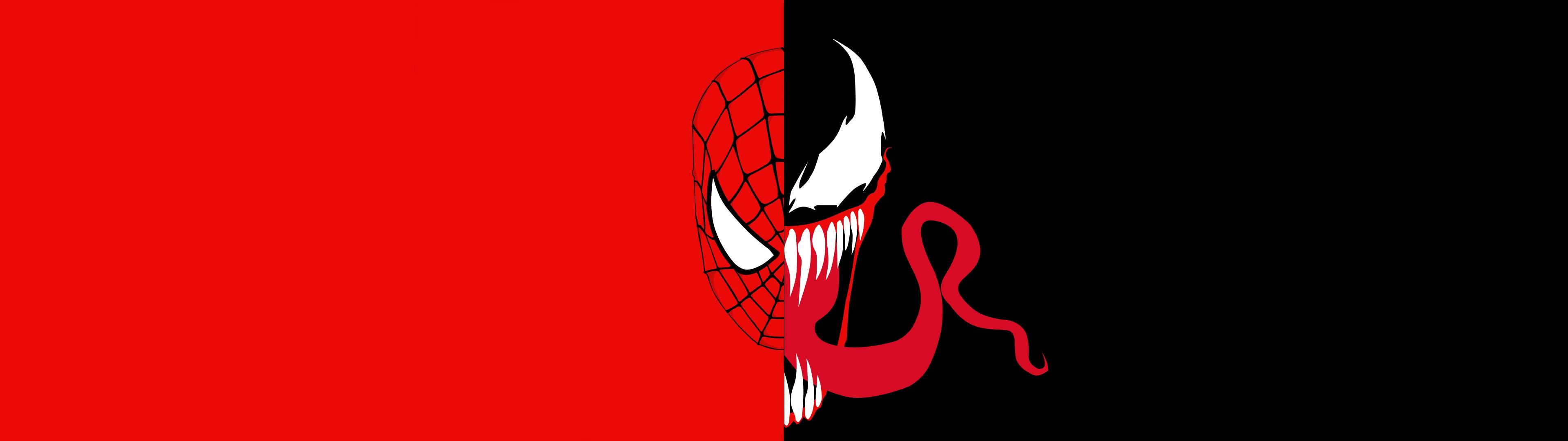 X 1080] [Request] Spider Man Vs Venom Dual Monitor Wallpaper