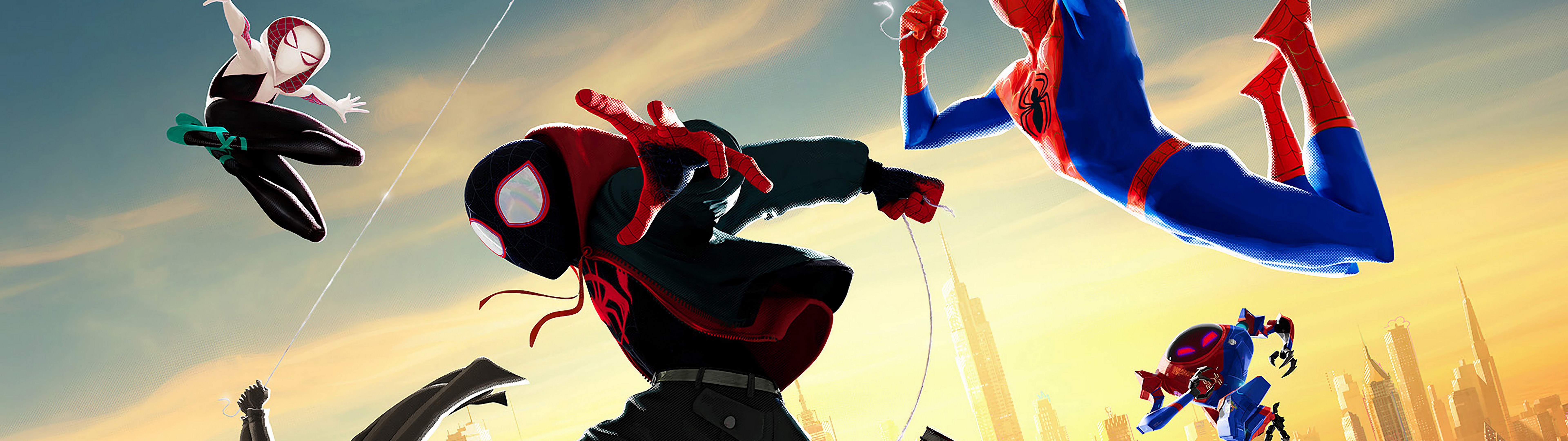 Spider Man: Into The Spider Verse Characters 4K Wallpaper
