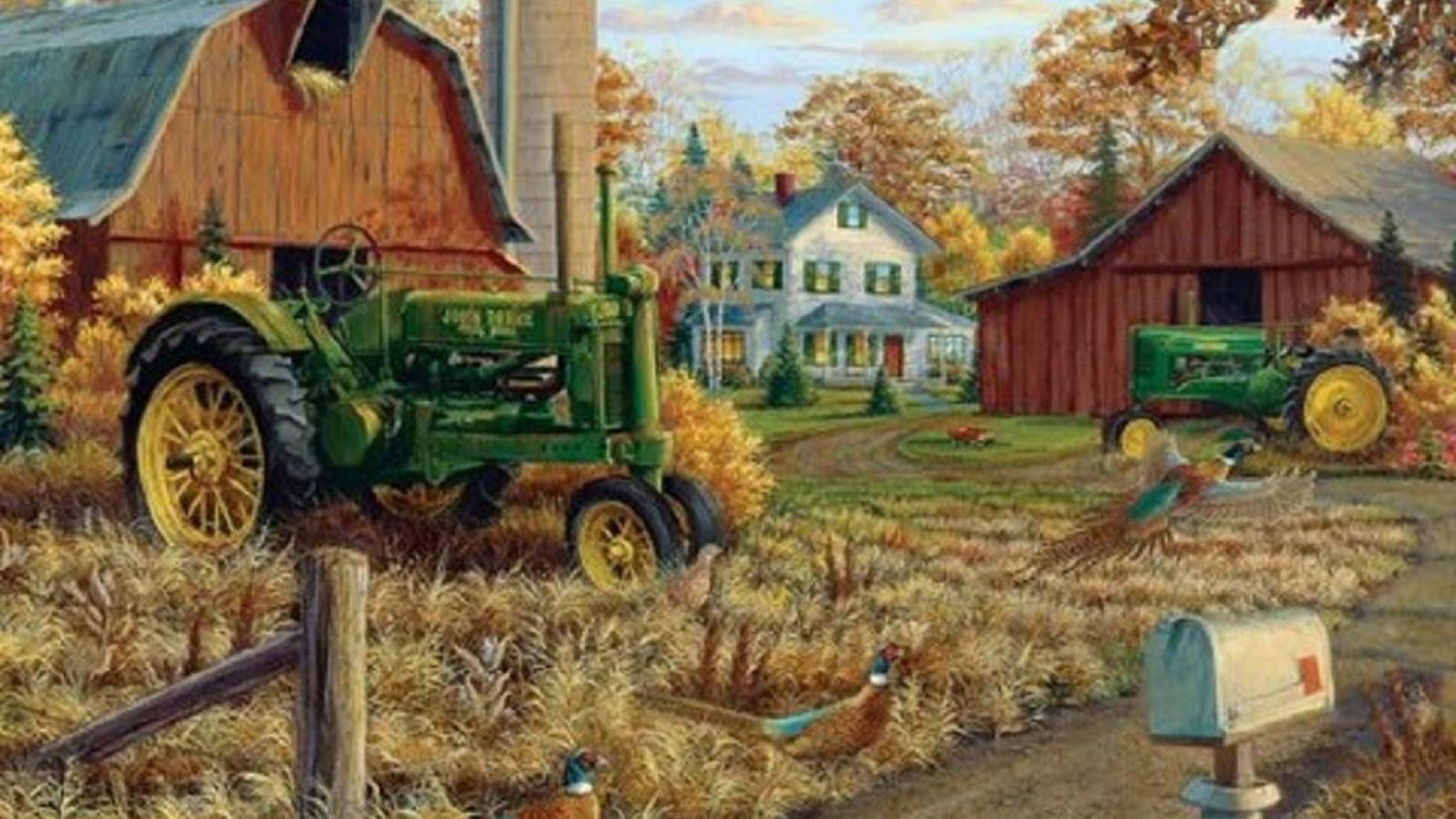 Autumn Farm Wallpaper