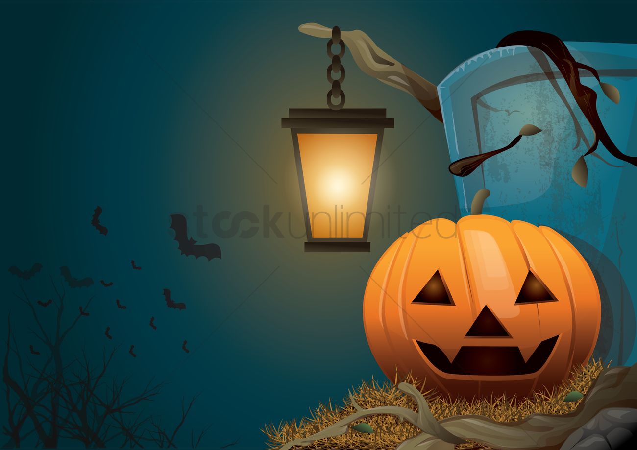 Halloween pumpkin wallpaper Vector Image