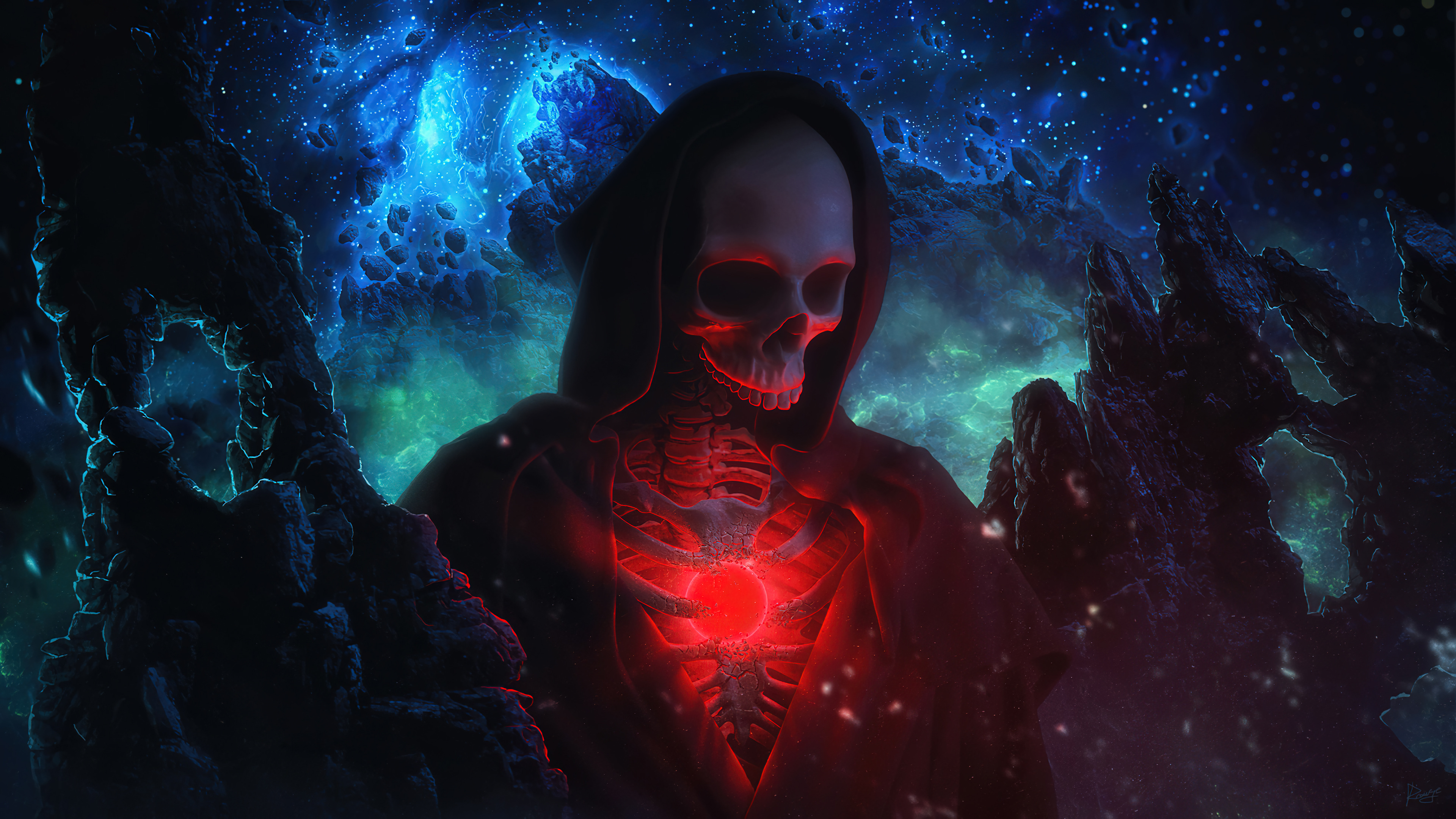 Skeleton Digital Art Wallpaper 4k Ultra HD