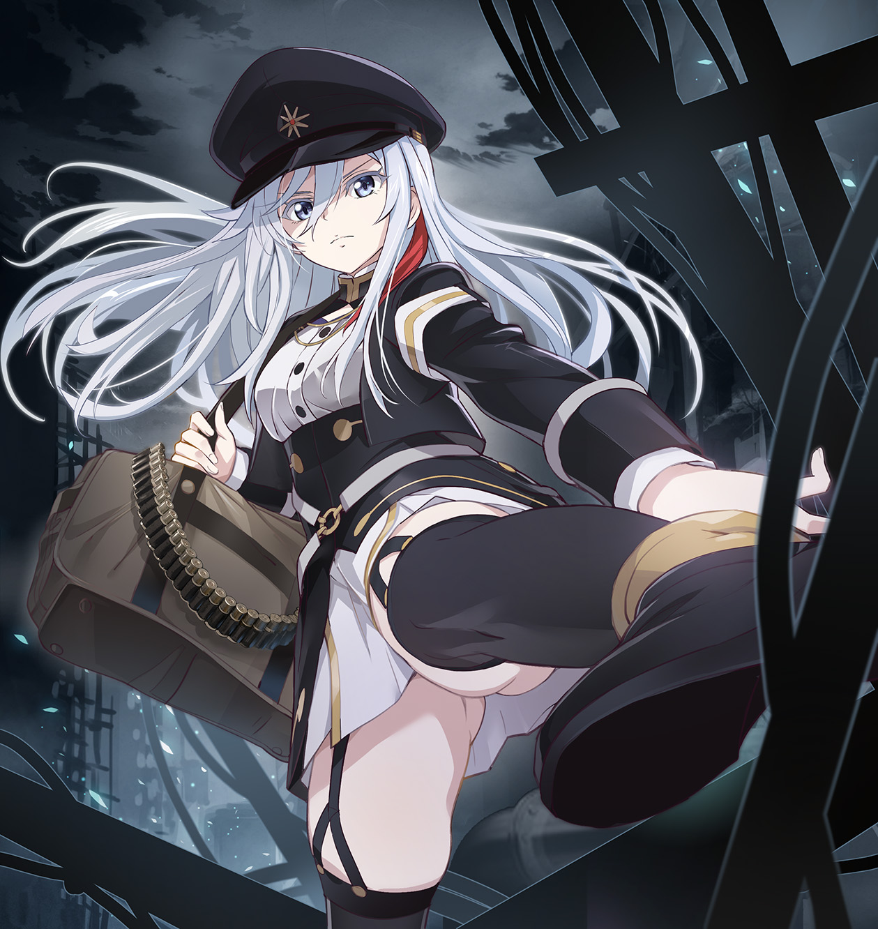Eighty Six Vladilena Milize Anime Anime Girls Silver Hair Long Hair Artwork Digital Art Fan Art Wallpaper:1259x1332