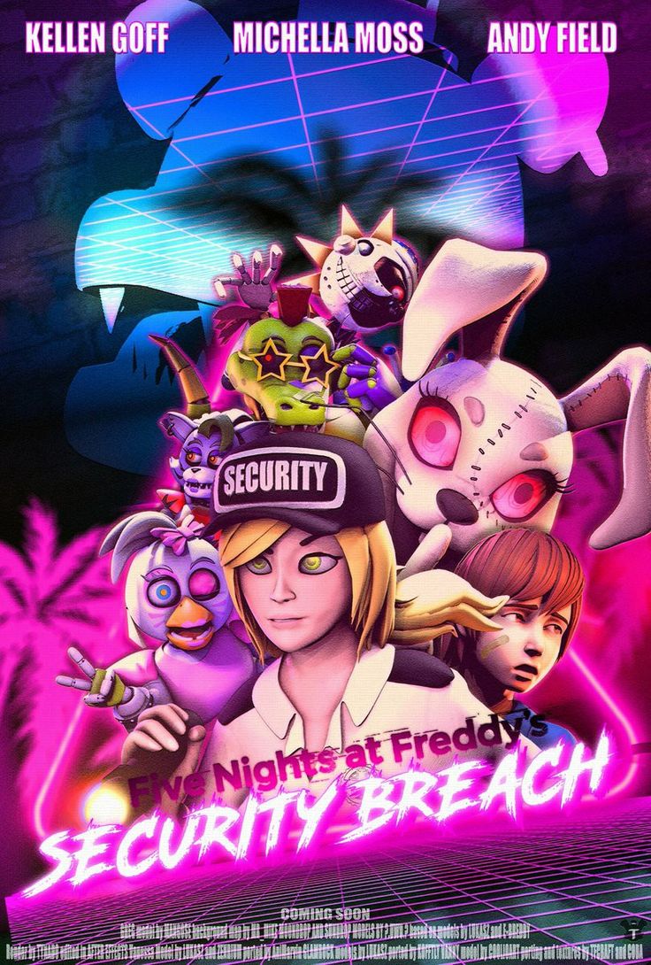 days till security breach releases, and my final monthly render for 2021!. Fnaf wallpaper, Fnaf, Five nights at freddy's