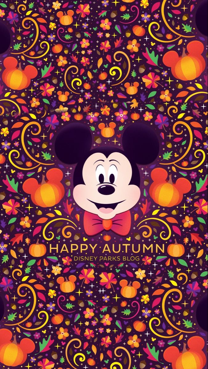 Mickey fall wallpaper. Fall wallpaper, Halloween wallpaper background, Cute fall wallpaper