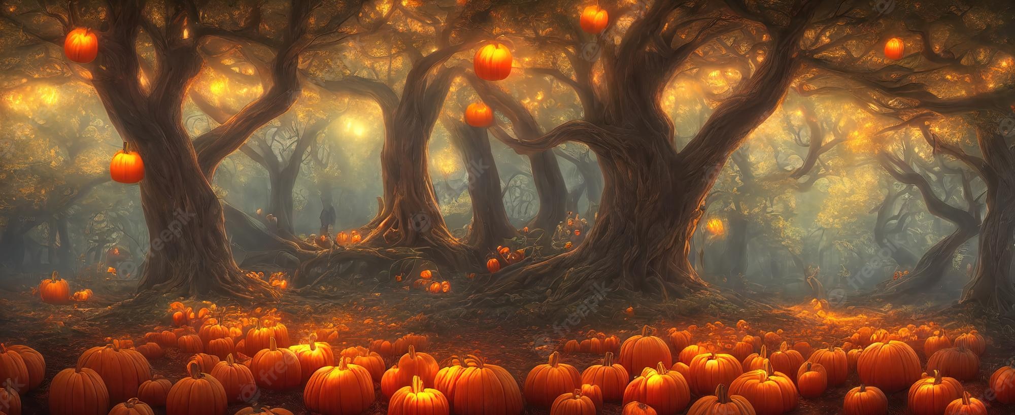 Halloween Panorama Wallpapers - Wallpaper Cave