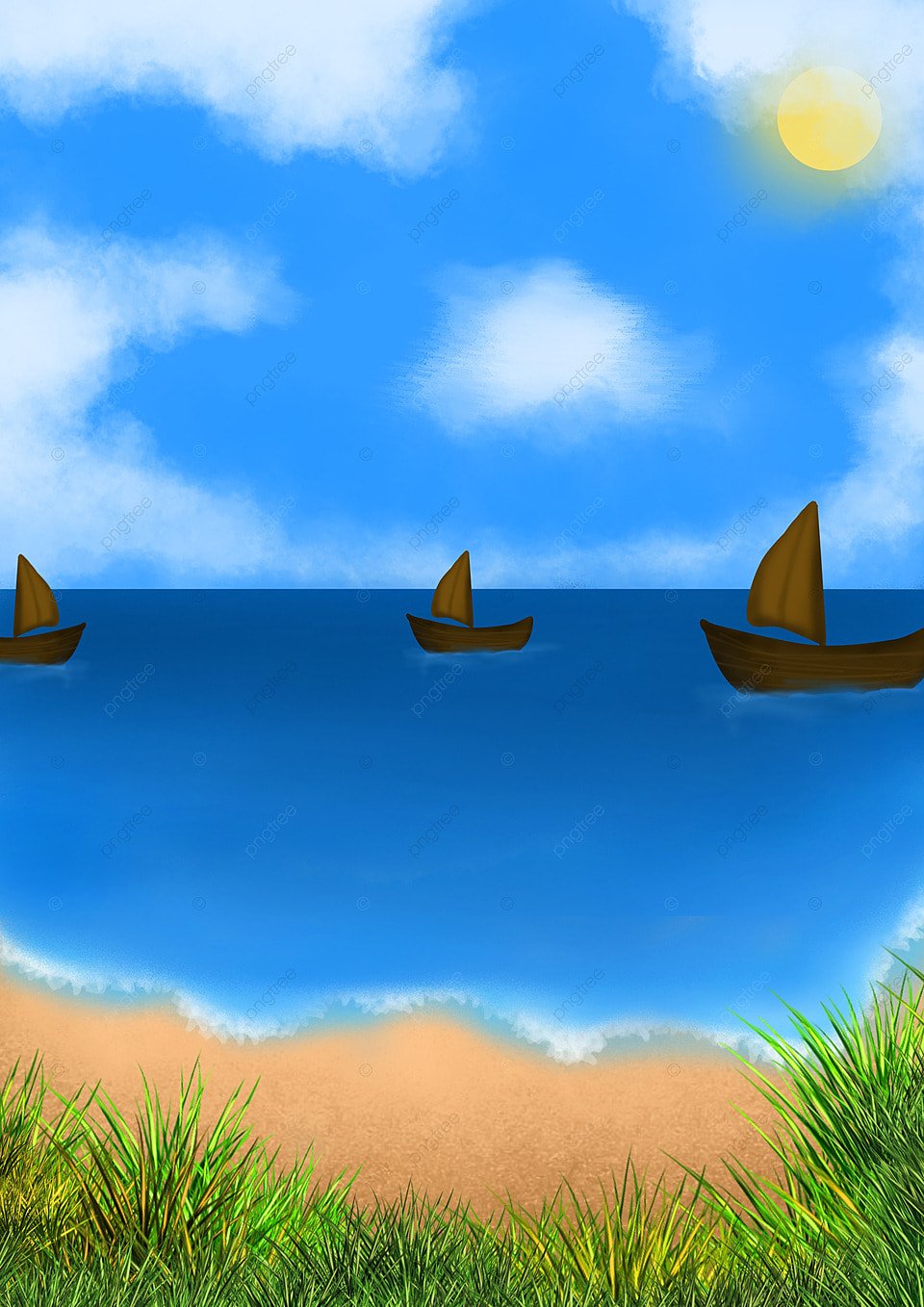 Ombak Pantai Background Image, HD Picture and Wallpaper For Free Download