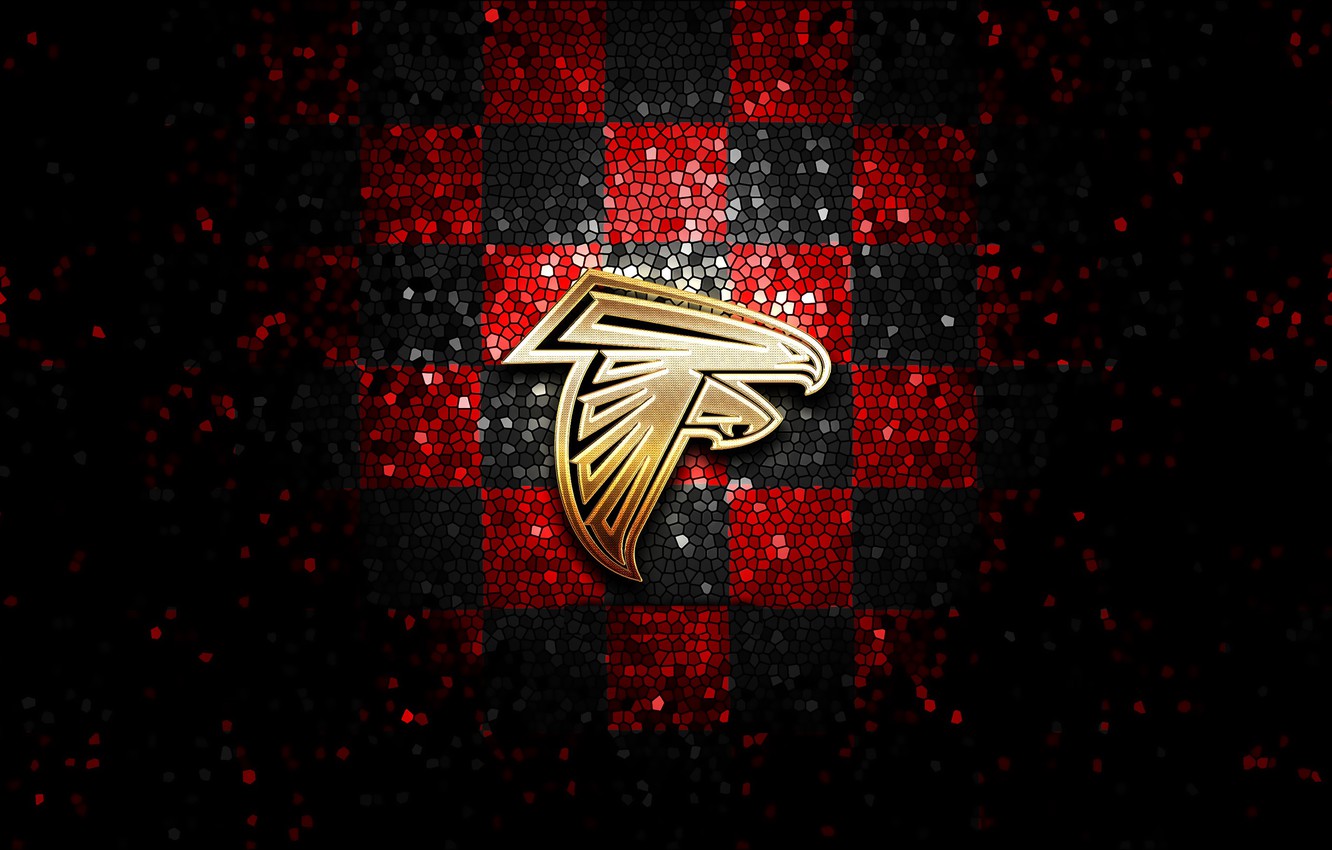 Wallpaper wallpaper, sport, logo, NFL, glitter, checkered, Atlanta Falcons image for desktop, section спорт