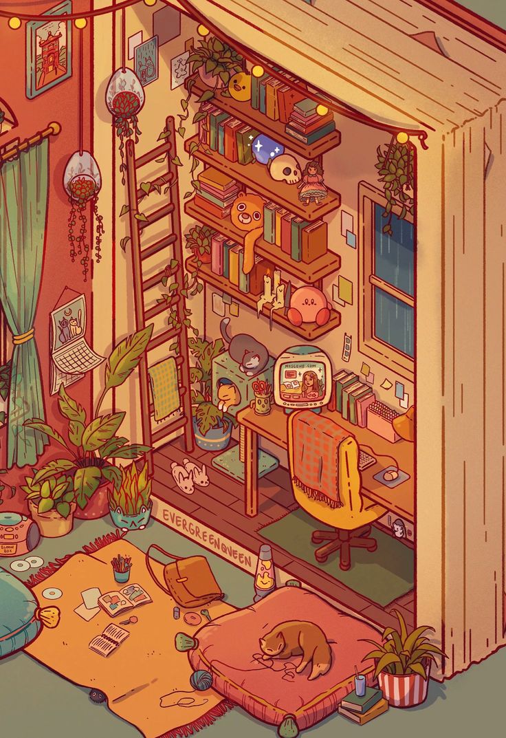 britt on Twitter. Isometric art, Art wallpaper, Anime scenery wallpaper