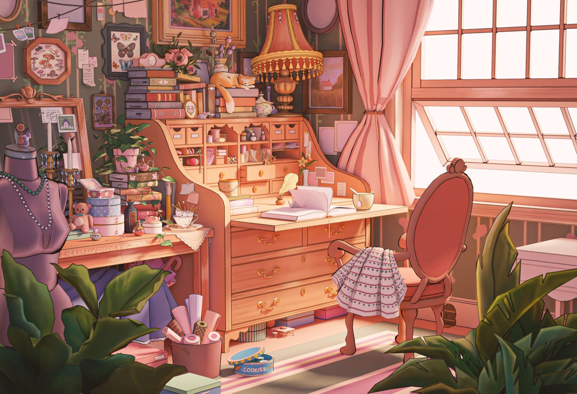 Making a Cozy Stylized Room in Blender and Photohop