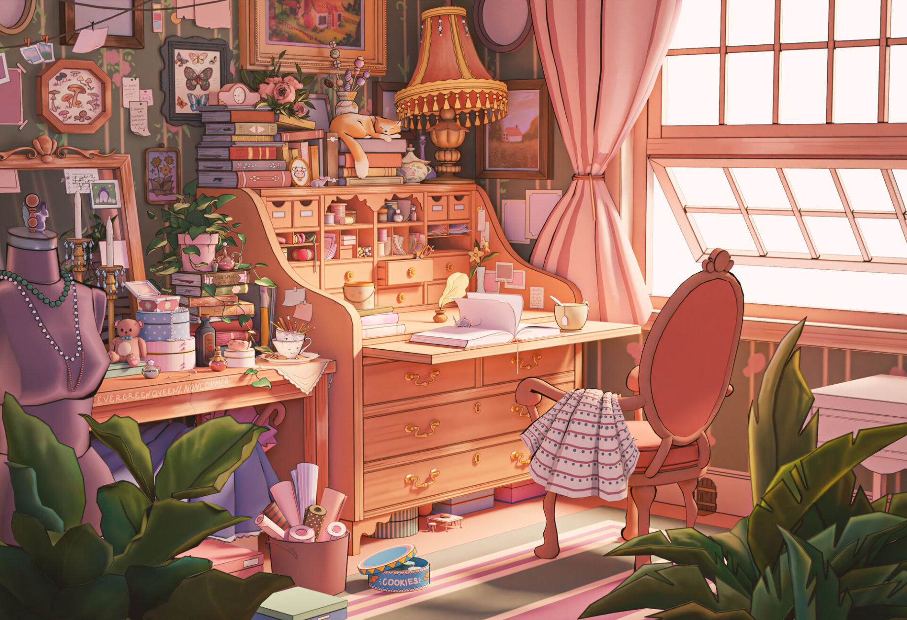 Making a Cozy Stylized Room in Blender and Photohop