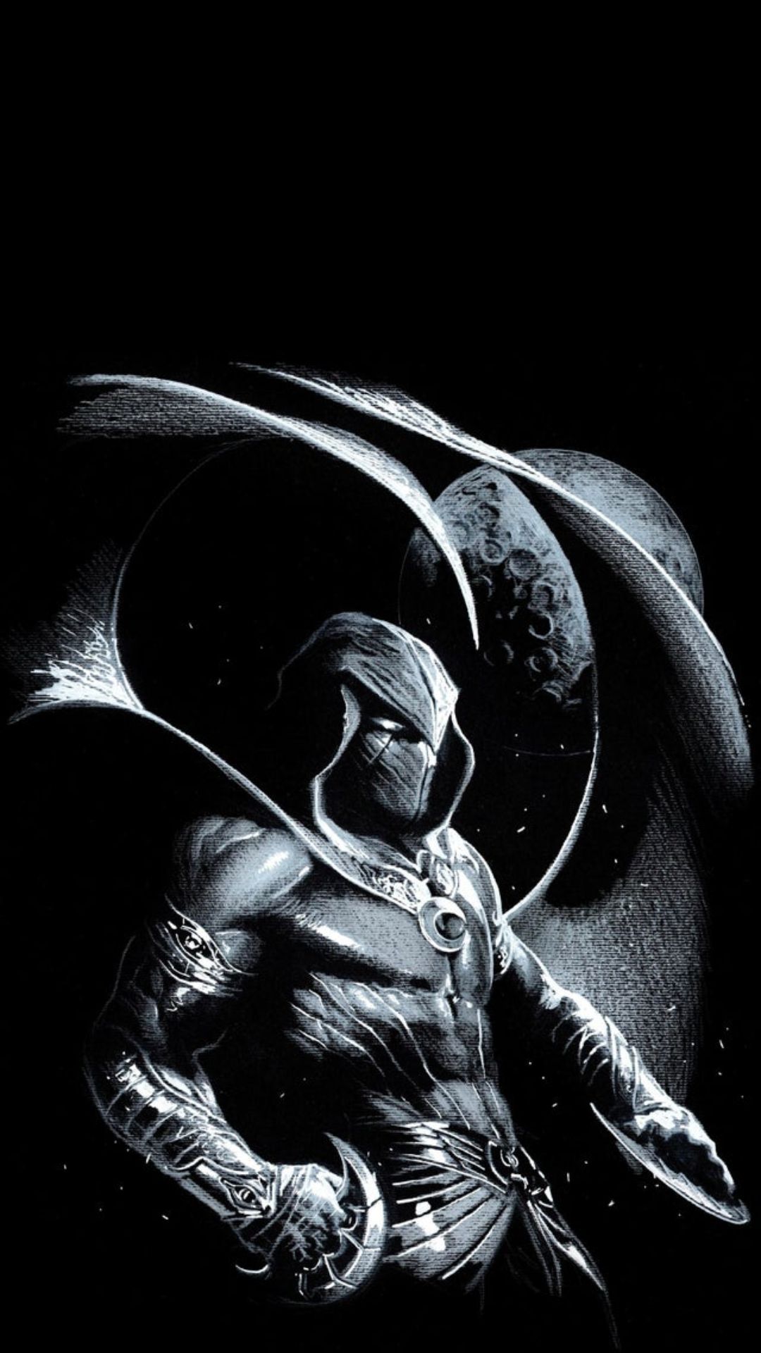 Moon Knight Monochrome 4K HD Superheroes Wallpapers, HD Wallpapers