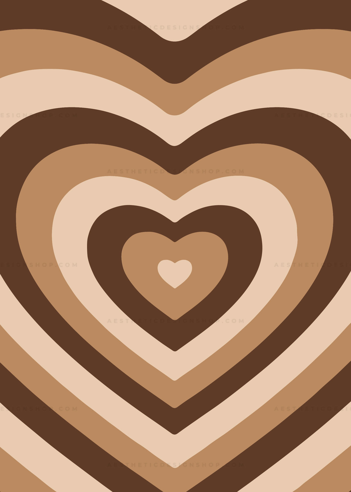 Brown aesthetic heart background image ⋆ Aesthetic Design Shop