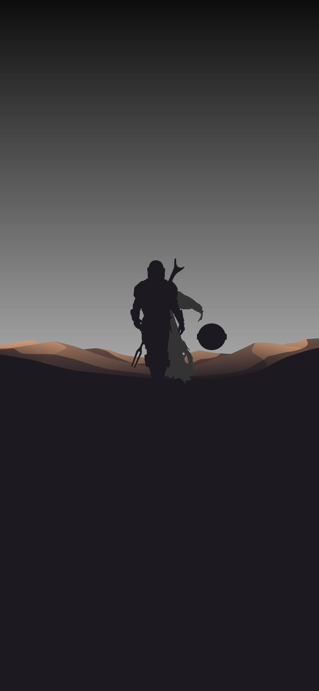 The Mandalorian minimalist wallpaper 4k