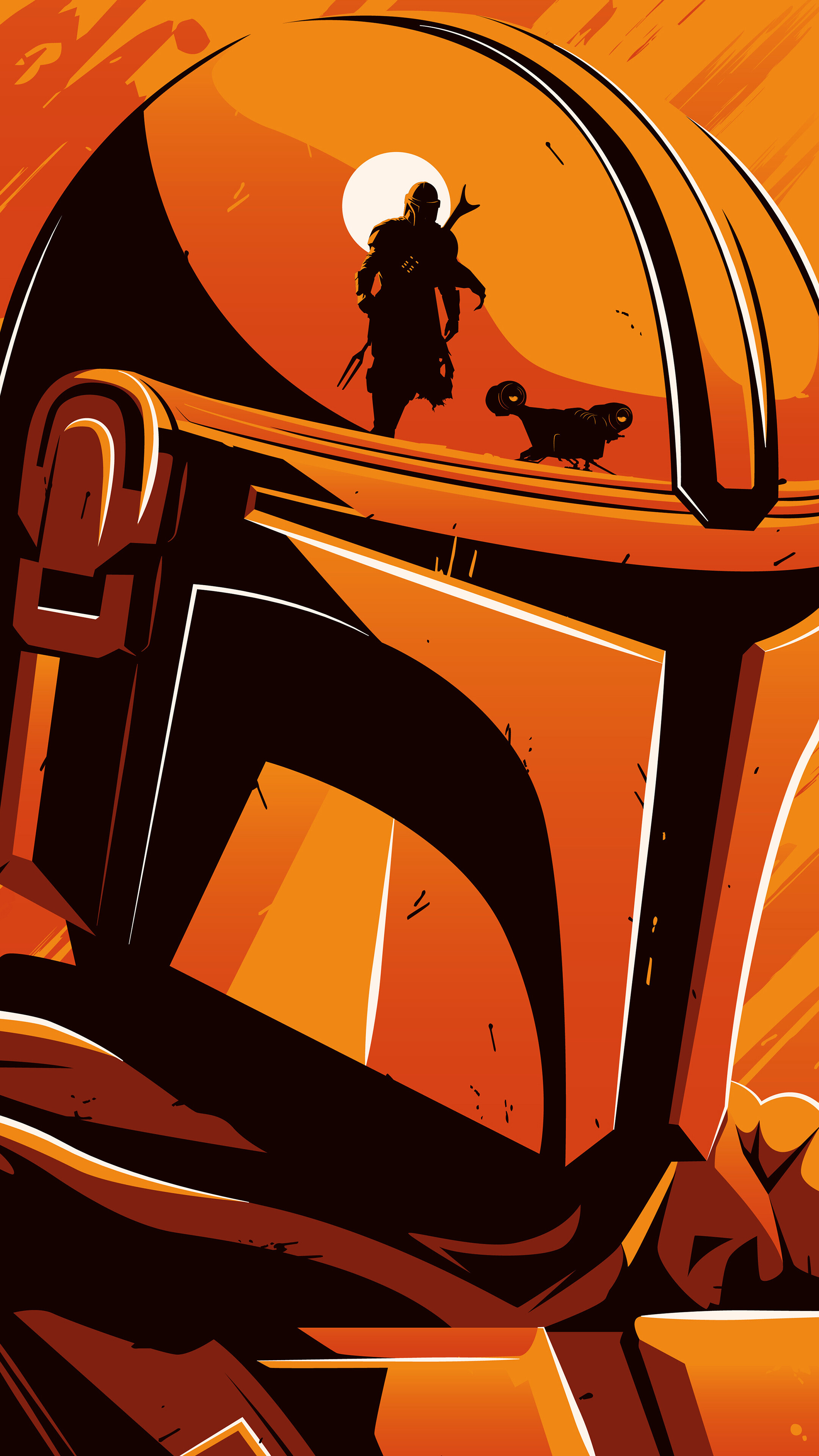 The Mandalorian Minimalist 4k wallpaper Gallery HD Wallpaper