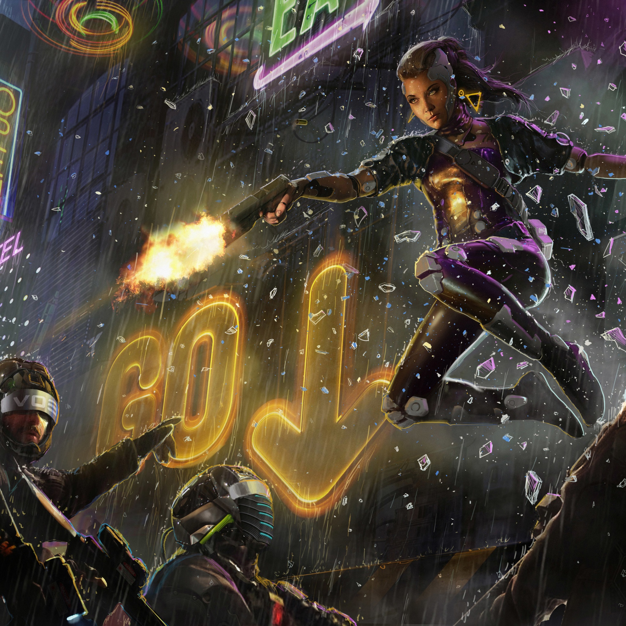 Wallpaper 4k Scifi Cyberpunk Woman Warrior 4k Wallpaper