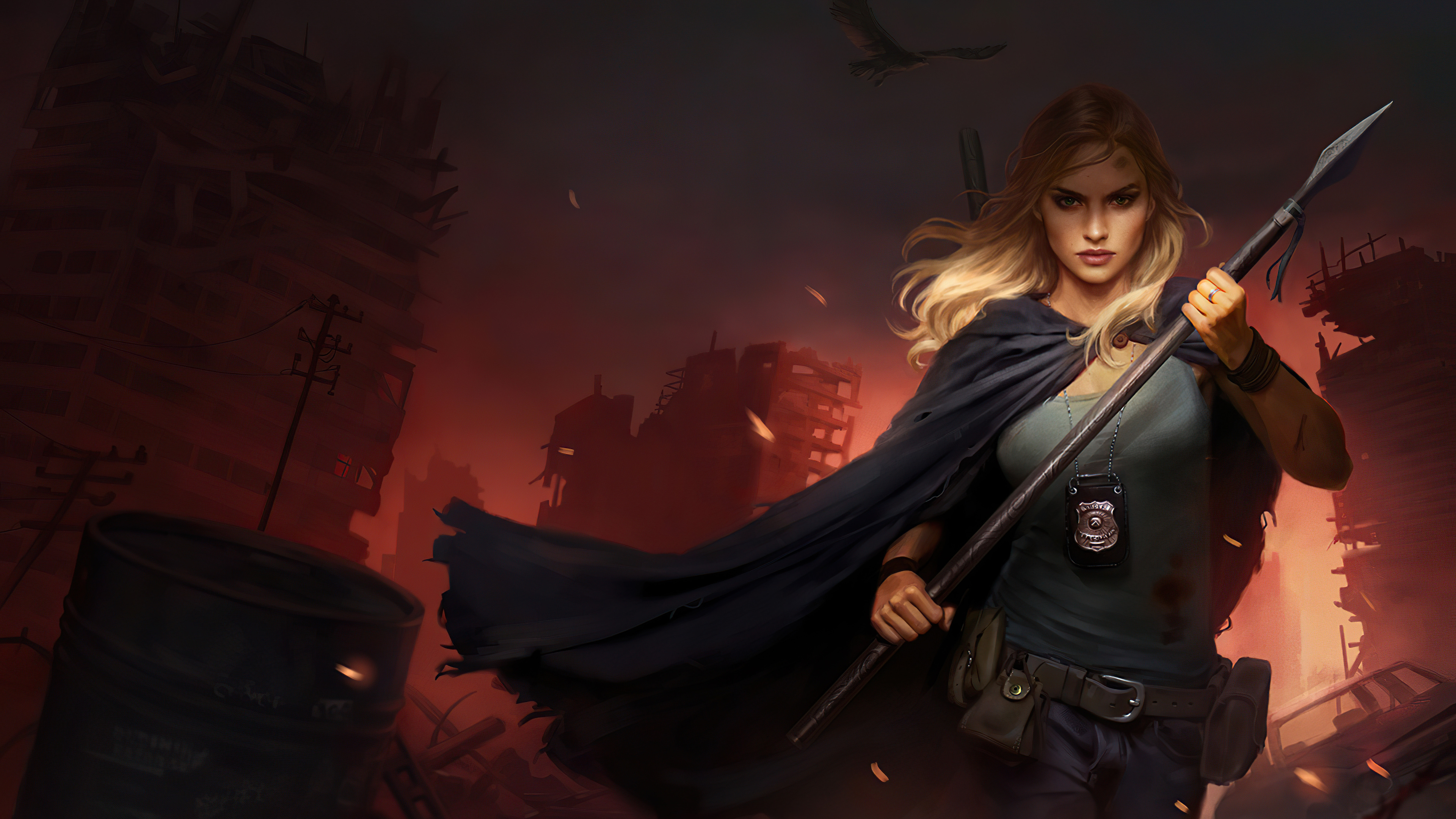 Sci Fi Women Warrior 4k Ultra HD Wallpaper