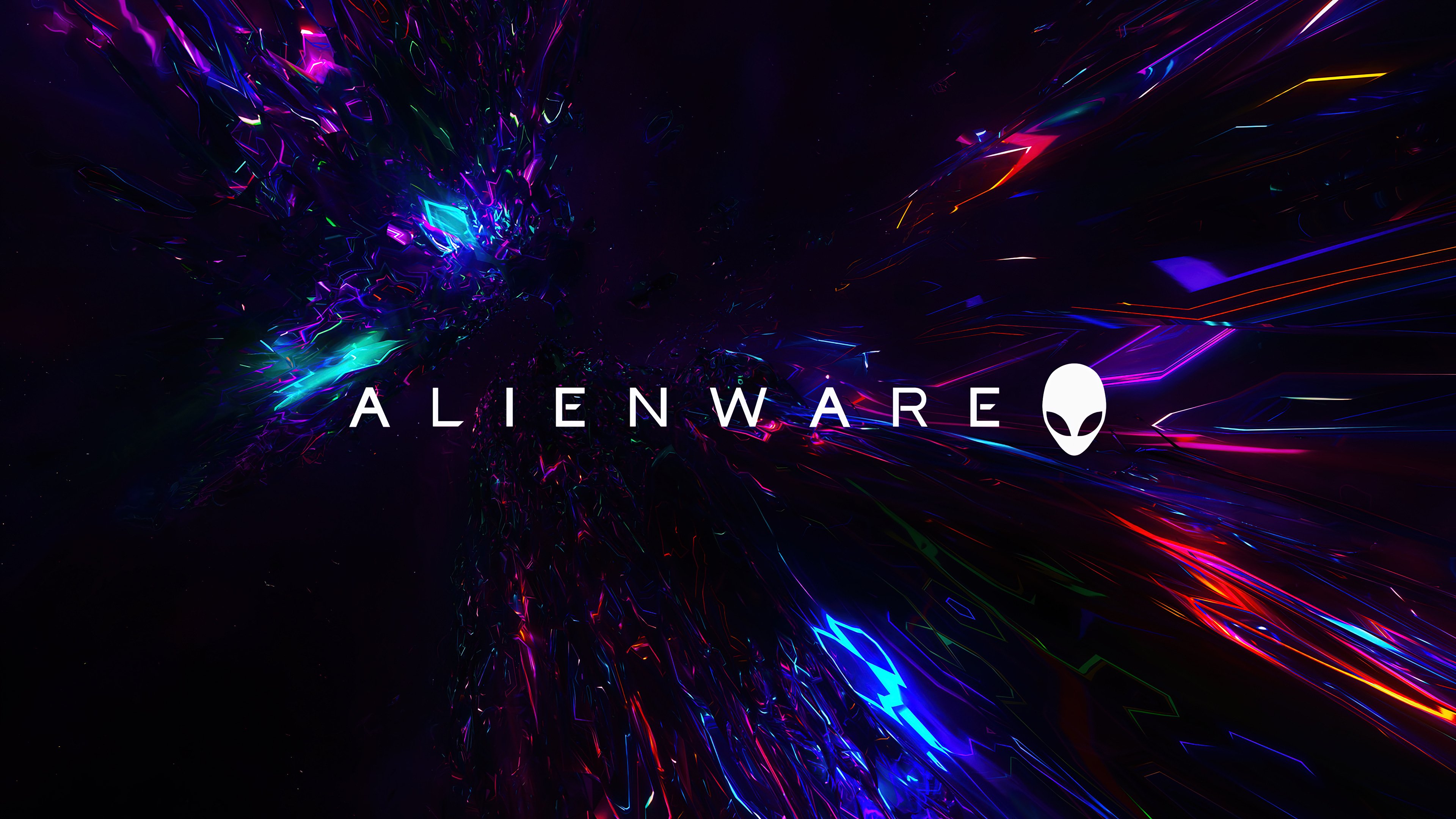 Alienware Wallpaper 4K, Stock, Abstract background, Technology