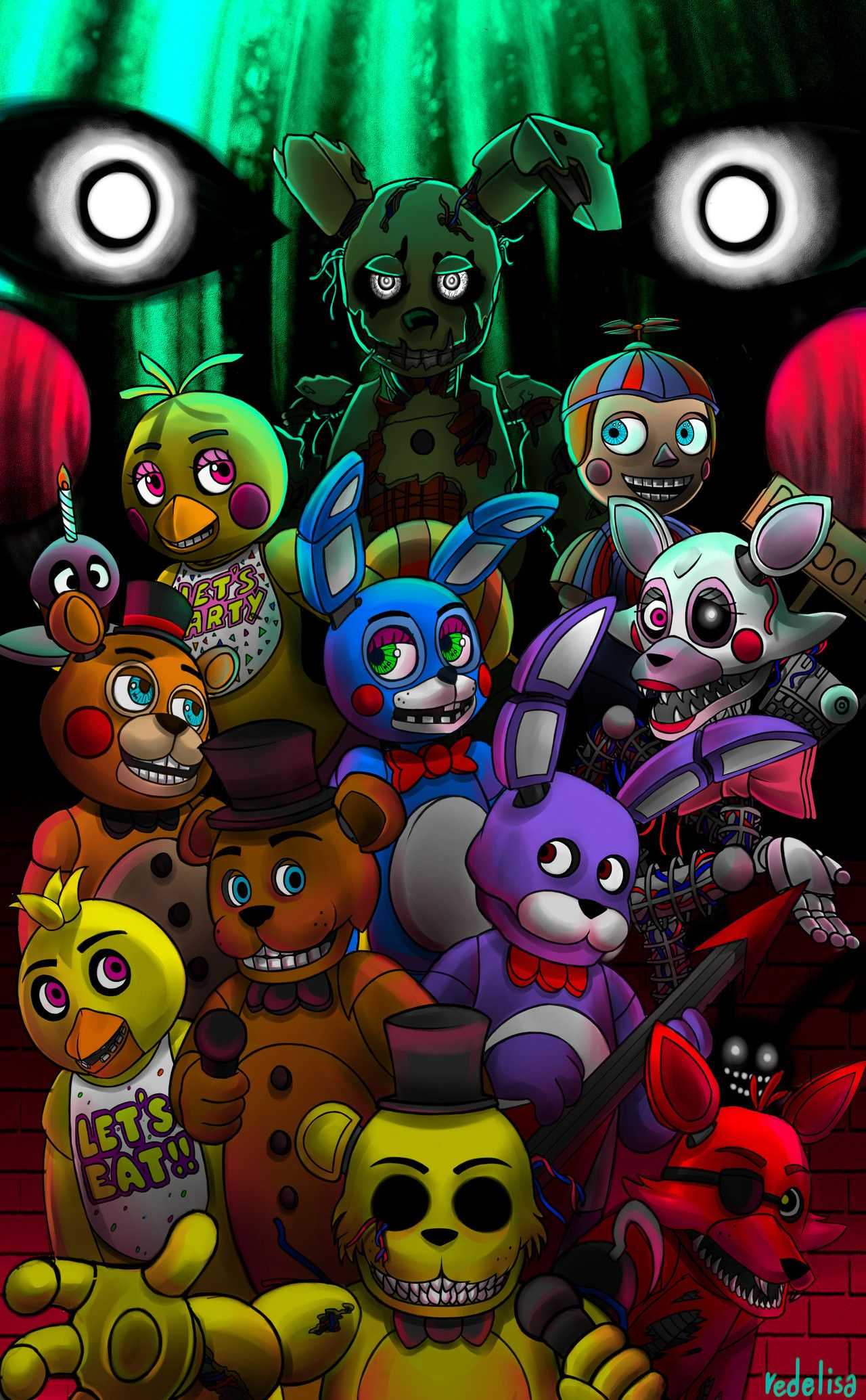 FNAF All Characters Wallpapers Wallpaper Cave