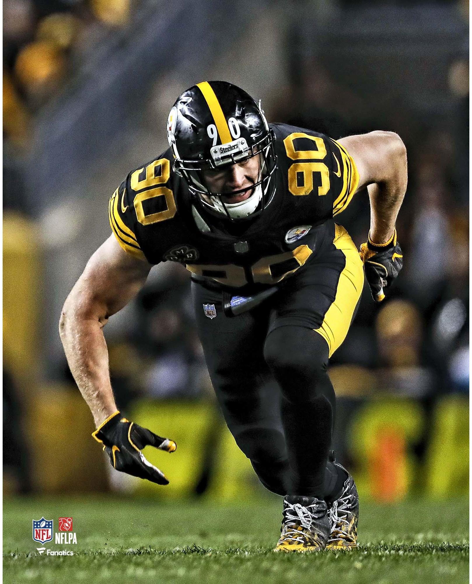 T.J. Watt Pittsburgh Steelers Unsigned on Line of Scrimmage Photograph