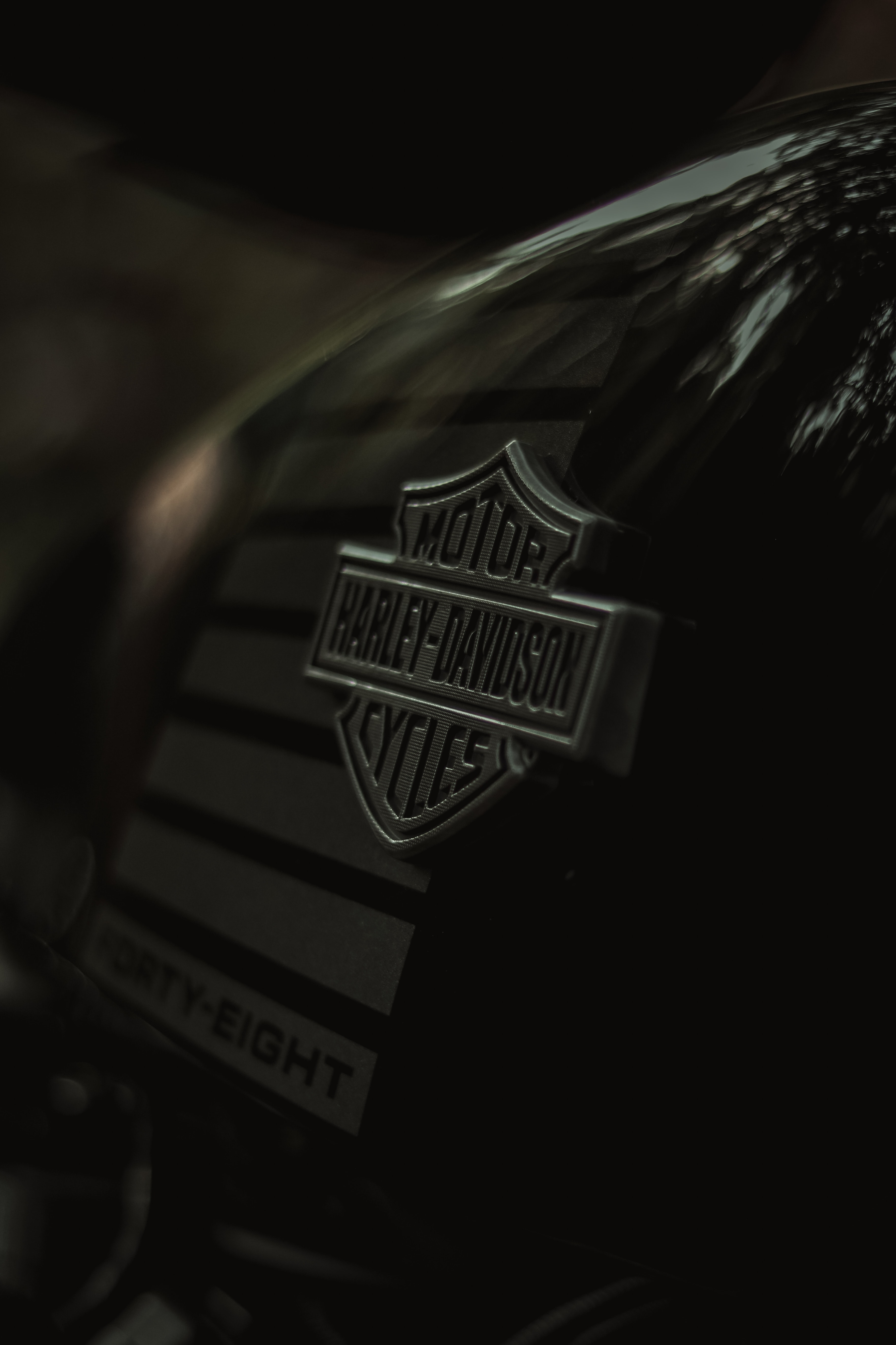 Close Up Shot Of Harley Davidson Emblem · Free