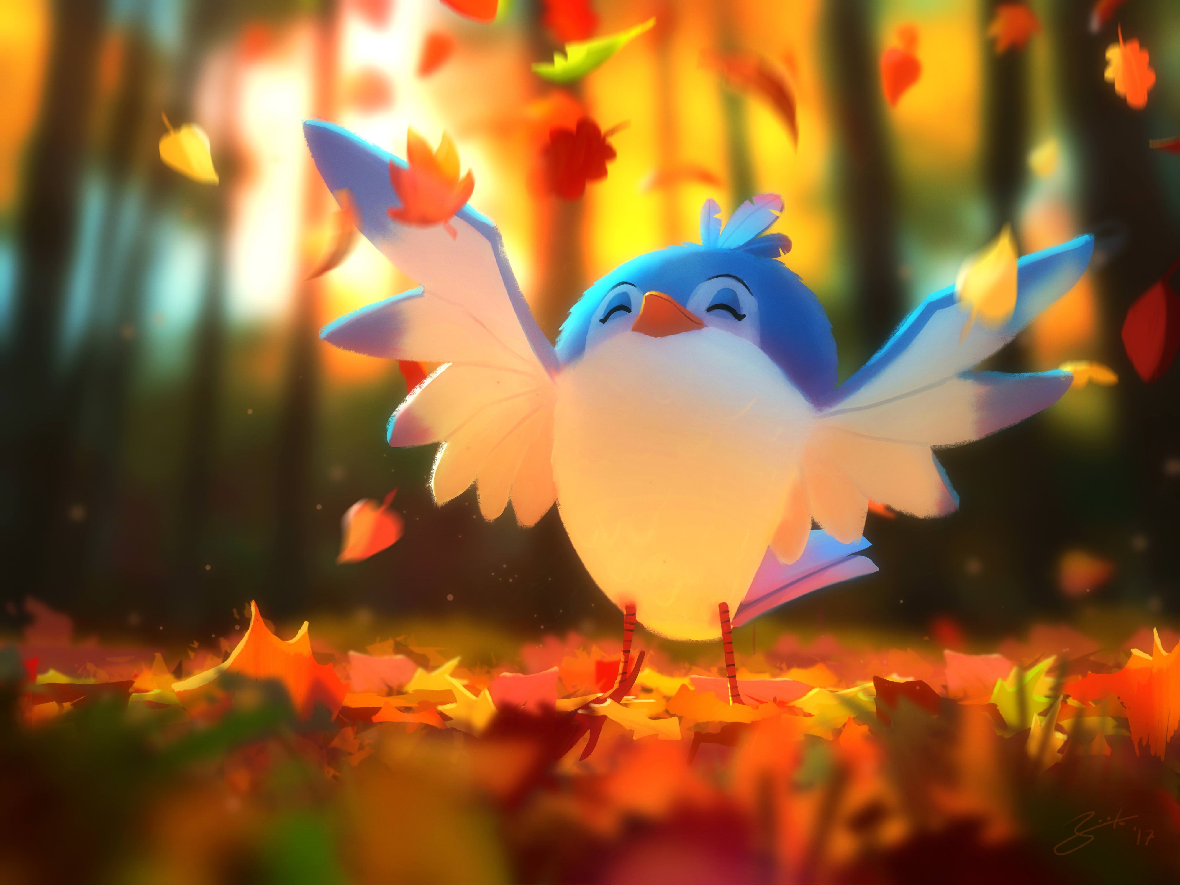 Autumn Dance 4K wallpaper