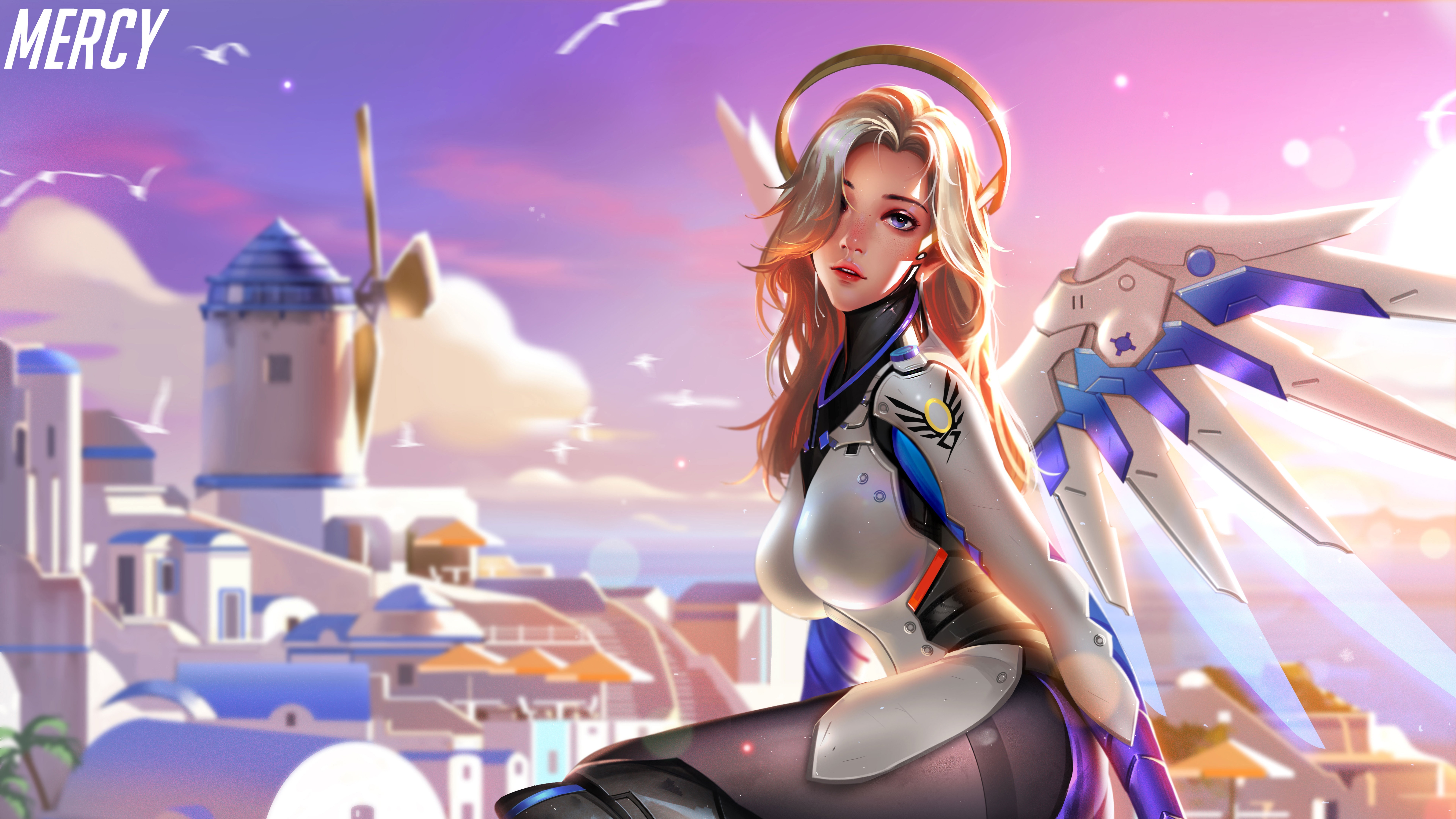 Wallpaper Overwatch, Mercy, 8k, Games