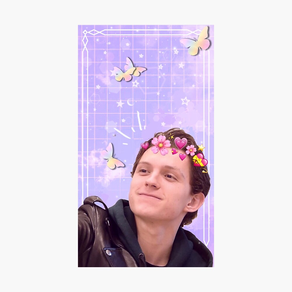 Tom Holland Cute Wallpaper Poster