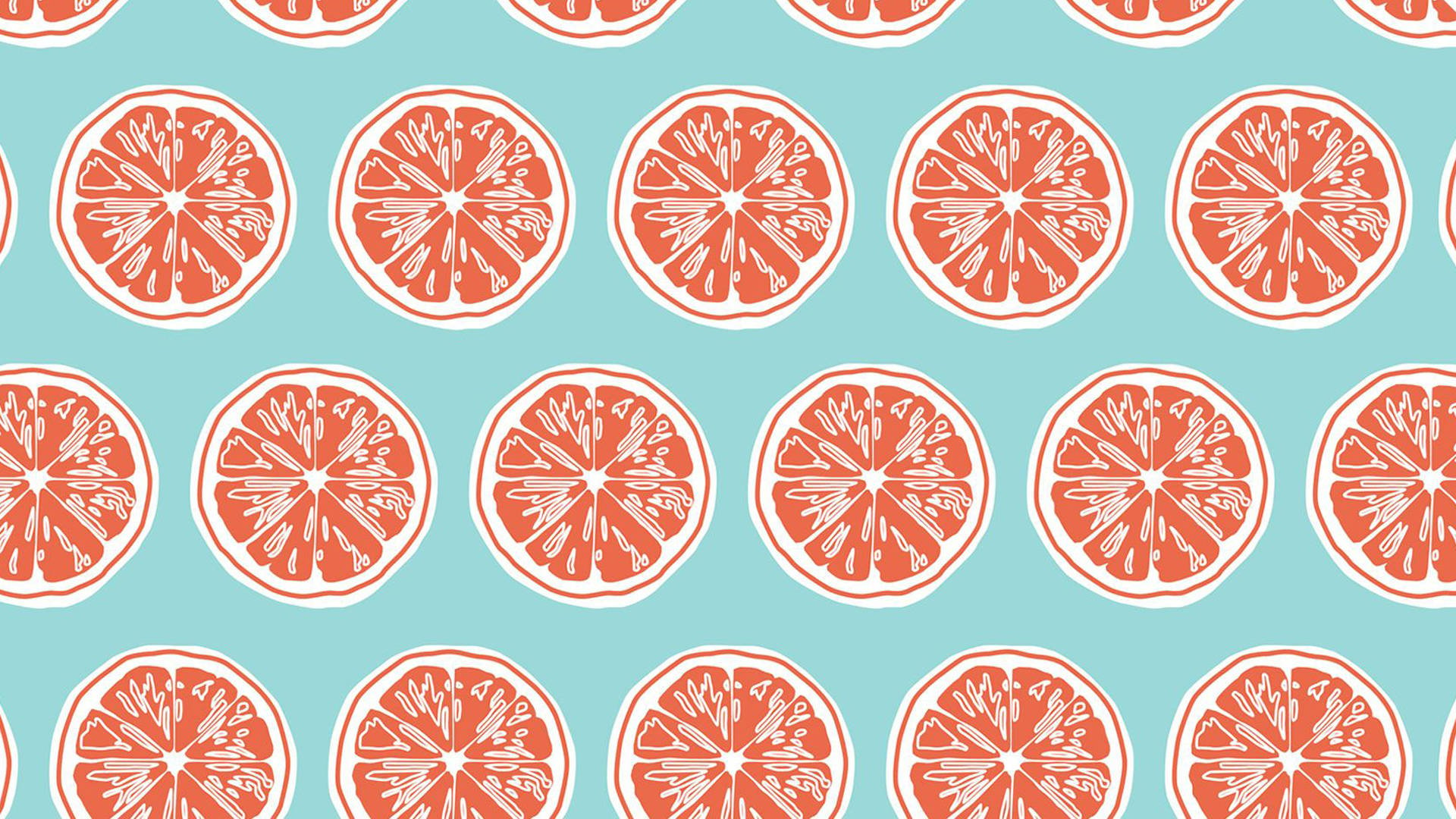 Download Preppy Orange Slices Wallpaper