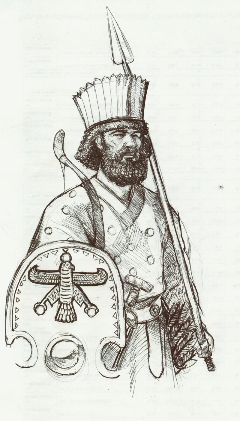 Achaemenid doodle. Persian warrior, Ancient greek art, Achaemenid