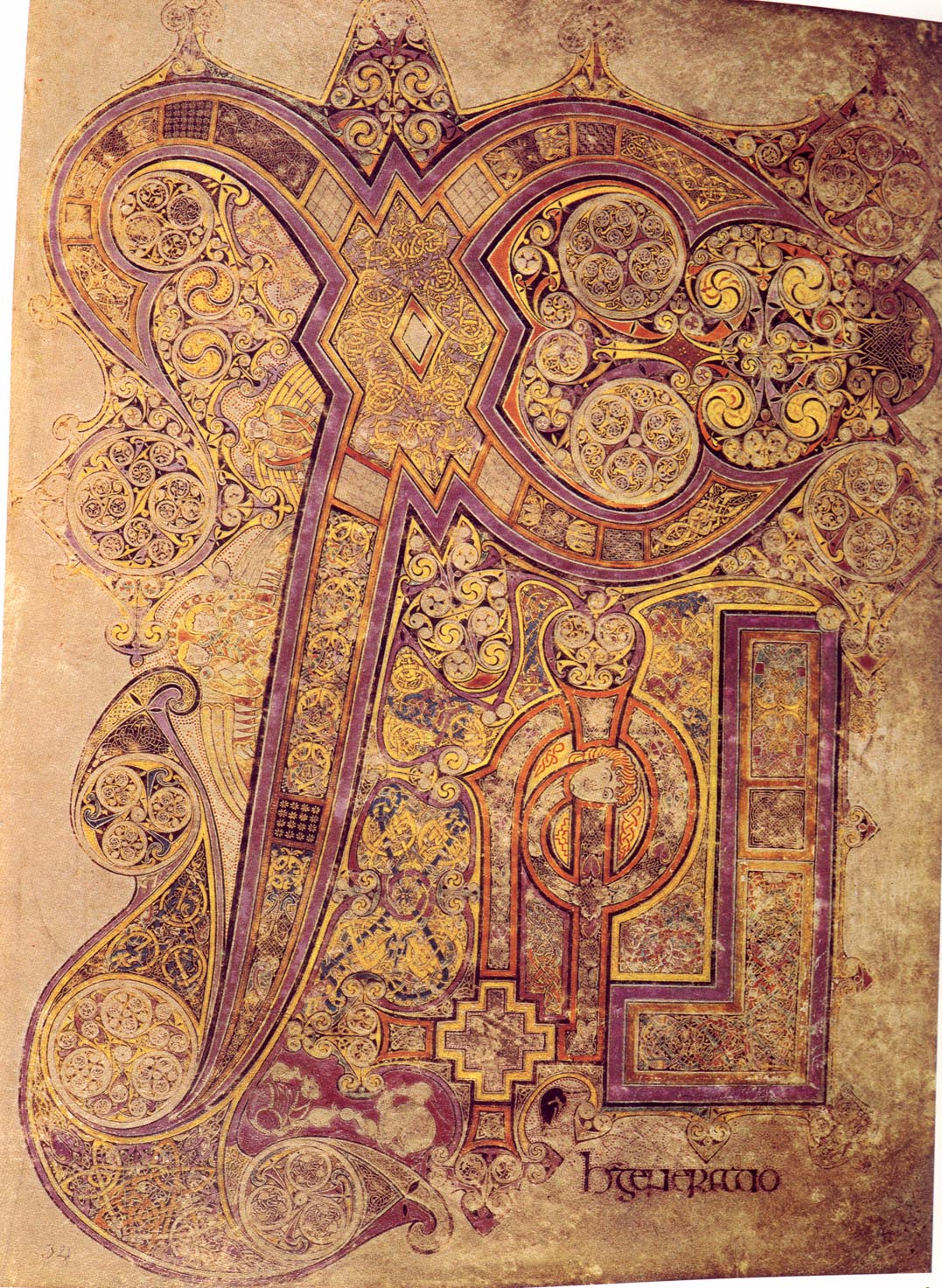 Chi Rho Page From The Book Of Kells: The Word Made Flesh